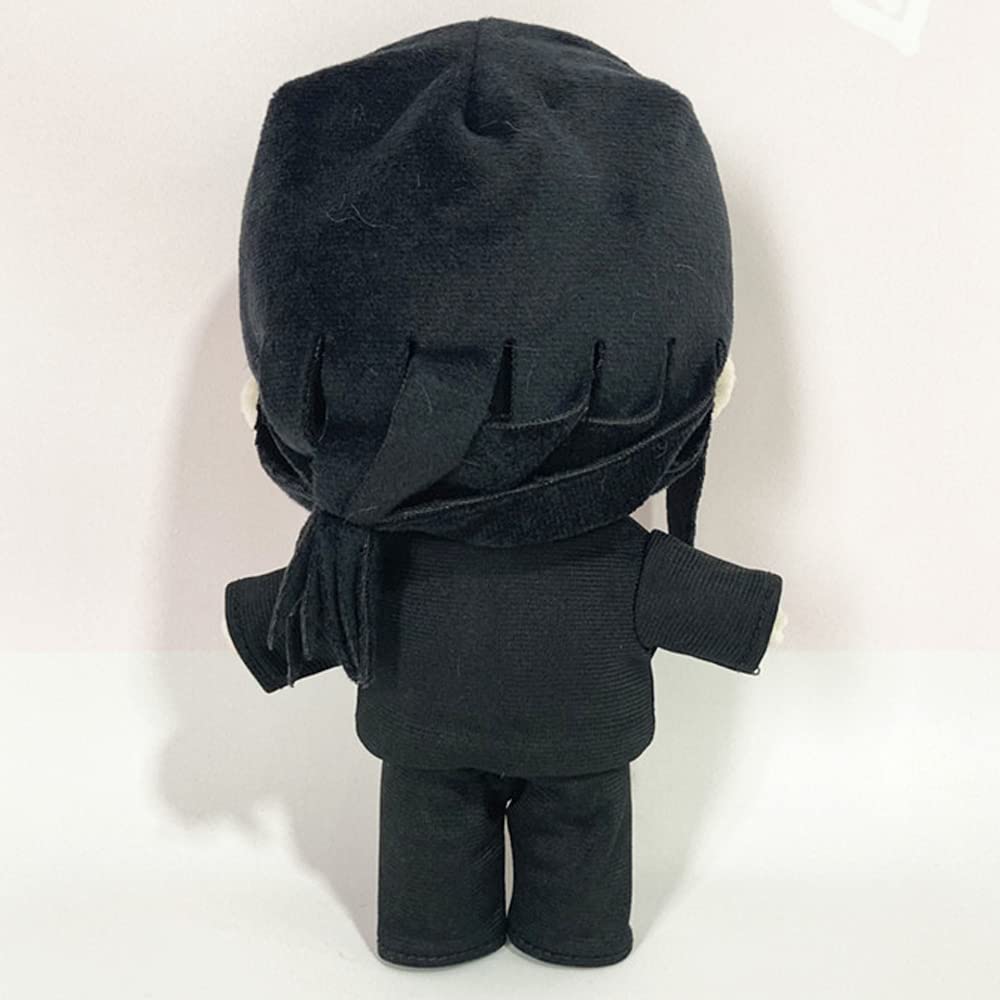 JCvCX Black Hair Girl Plush Toy – Short Pigtail Anime Figure, 8-Inch Soft Doll Pillow