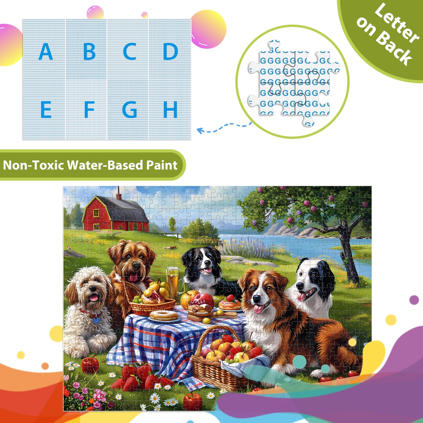 Jeacirio 500-Piece Dog Jigsaw Puzzle for Adults – Recycled Paper, 20.5 x 15 in