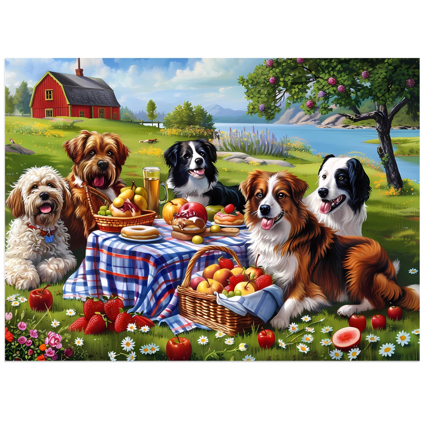 Jeacirio 500-Piece Dog Jigsaw Puzzle for Adults – Recycled Paper, 20.5 x 15 in