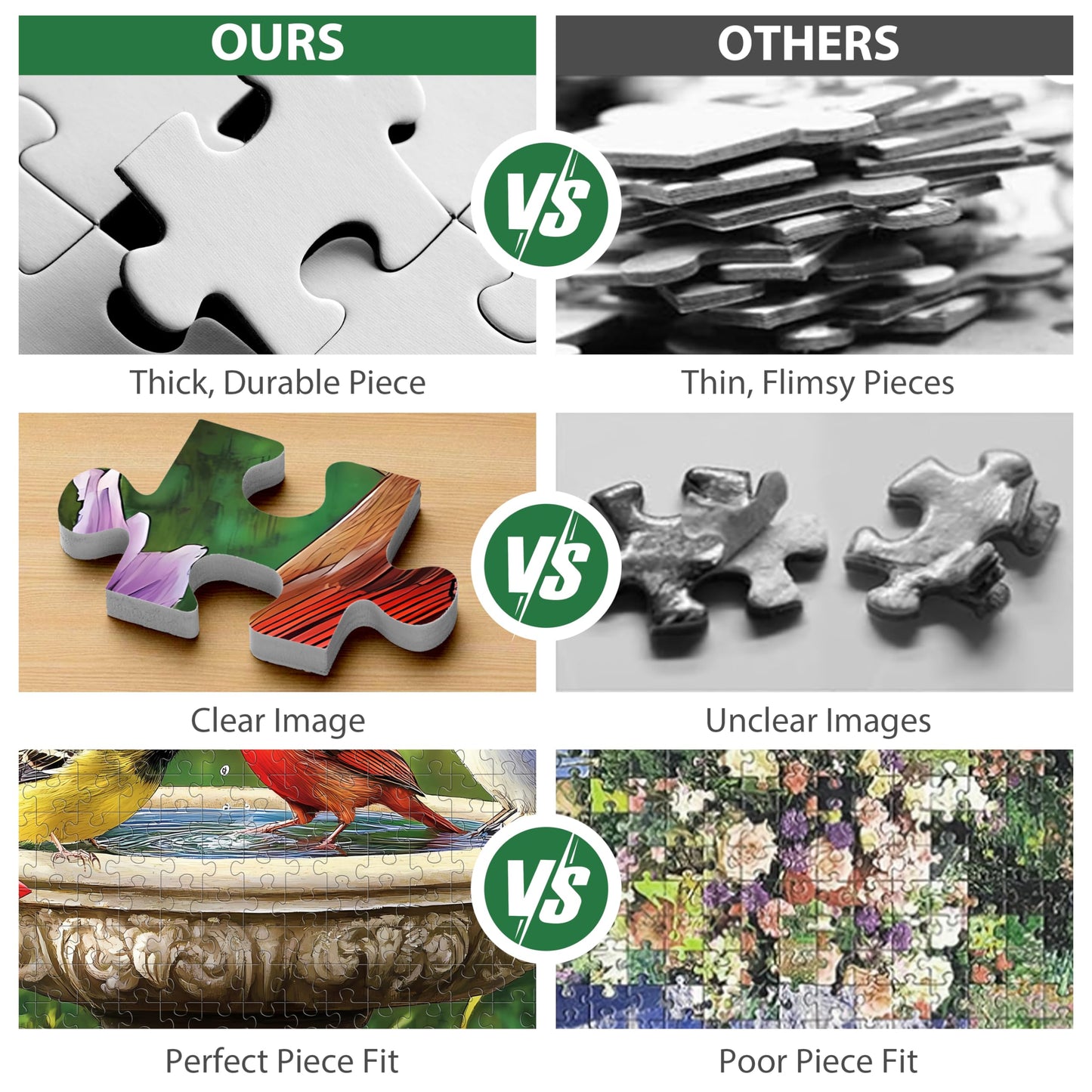 Jeacirio 500 Piece Birds Puzzle for Adults – Recycled Cardboard, 20.5 x 15 in