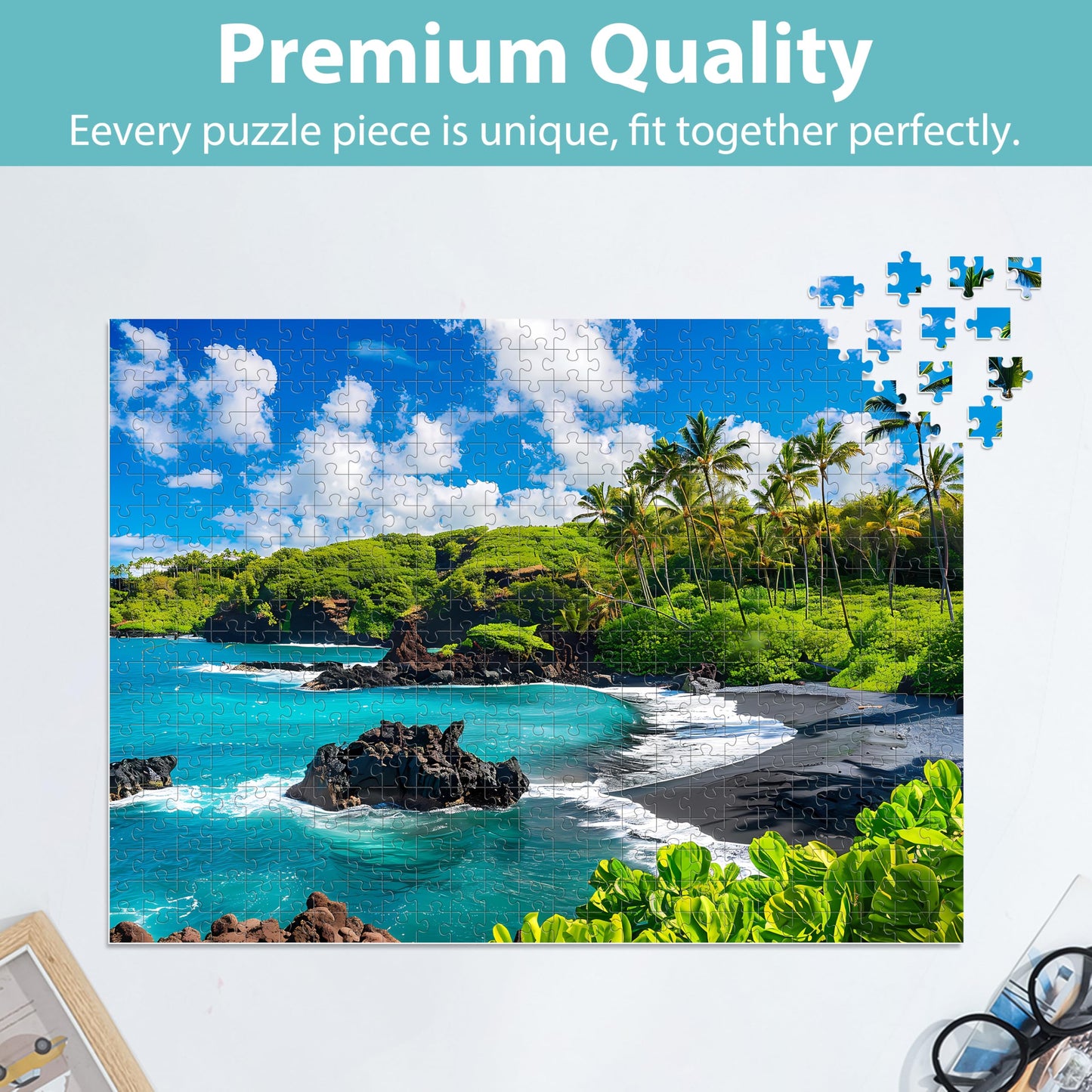 Jeacirio 500 Piece Beach Puzzle for Adults – Ocean Jigsaw, 21 x 15 in