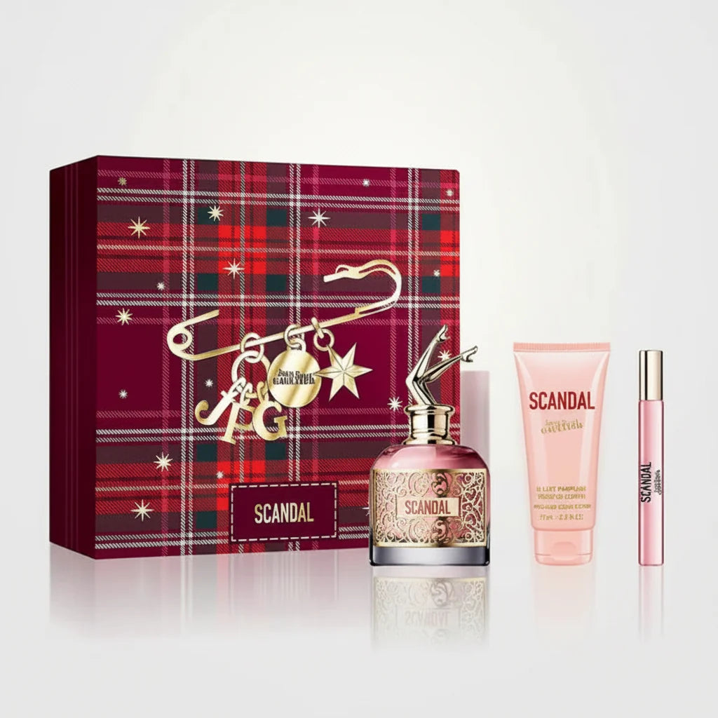 Jean Paul Gaultier Scandal Gift Set 80ml EDP + 75ml Body Lotion + 10ml EDP