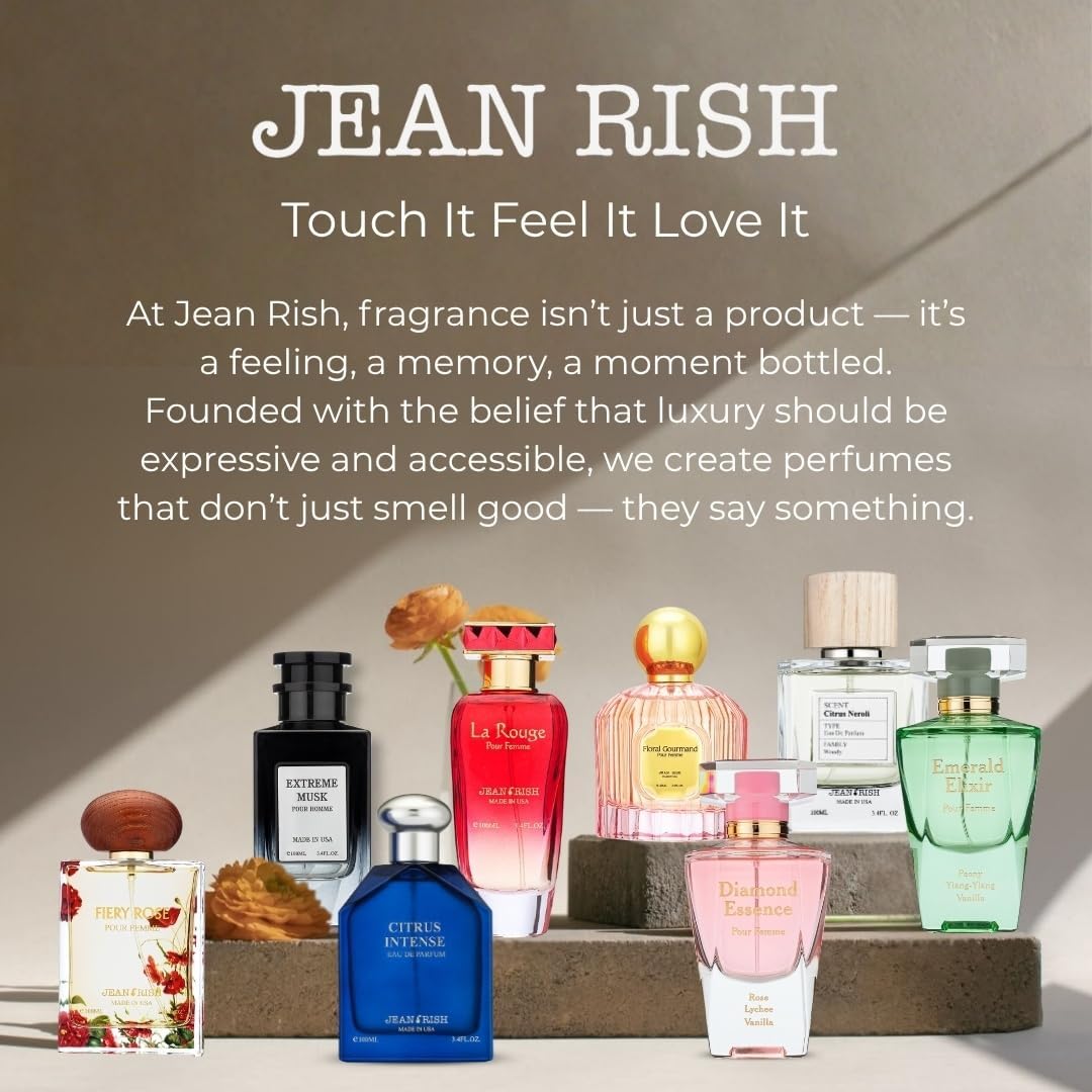 Jean Rish Diva Eau de Parfum for Women – 100ml, Pink Pepper & Rose, Made in USA