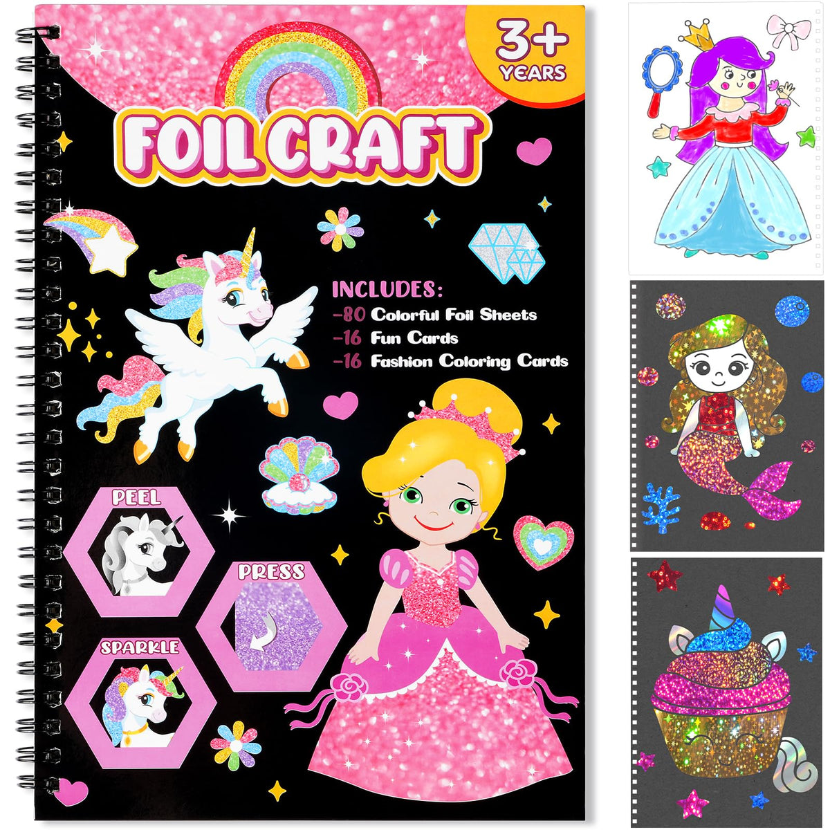 Jectivs Foil Art Kit – No-Mess Princess DIY Fun for Kids 4-9