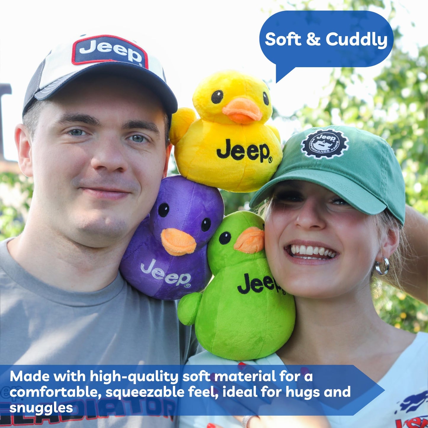 Jeep Text Logo Duck Plush - Yellow Licensed Jeep Gift