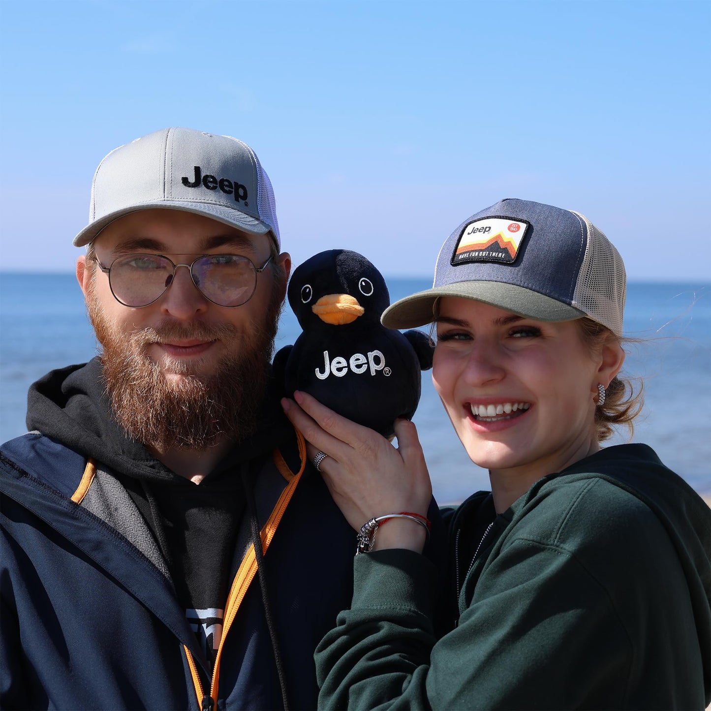 Jeep Text Logo Plush Duck Black – Collectible Jeep Stuffed Animal | Detroit Shirt Company
