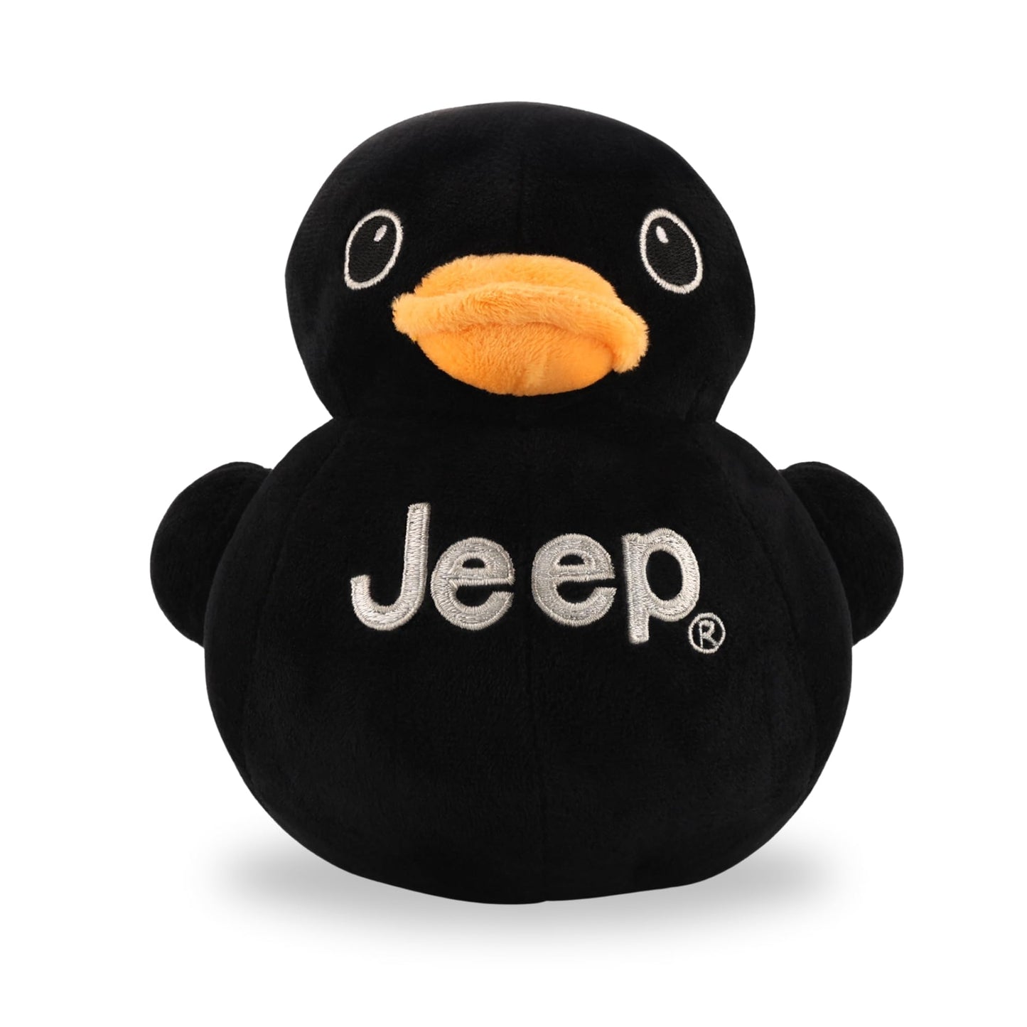 Jeep Text Logo Plush Duck Black – Collectible Jeep Stuffed Animal | Detroit Shirt Company
