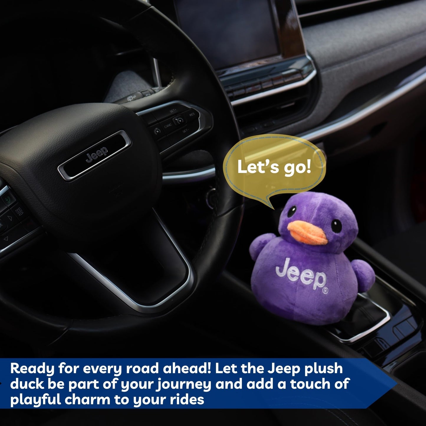 Jeep Text Logo Plush Duck Purple – Collectible Jeep Fan Stuffed Animal | Detroit Shirt Co.