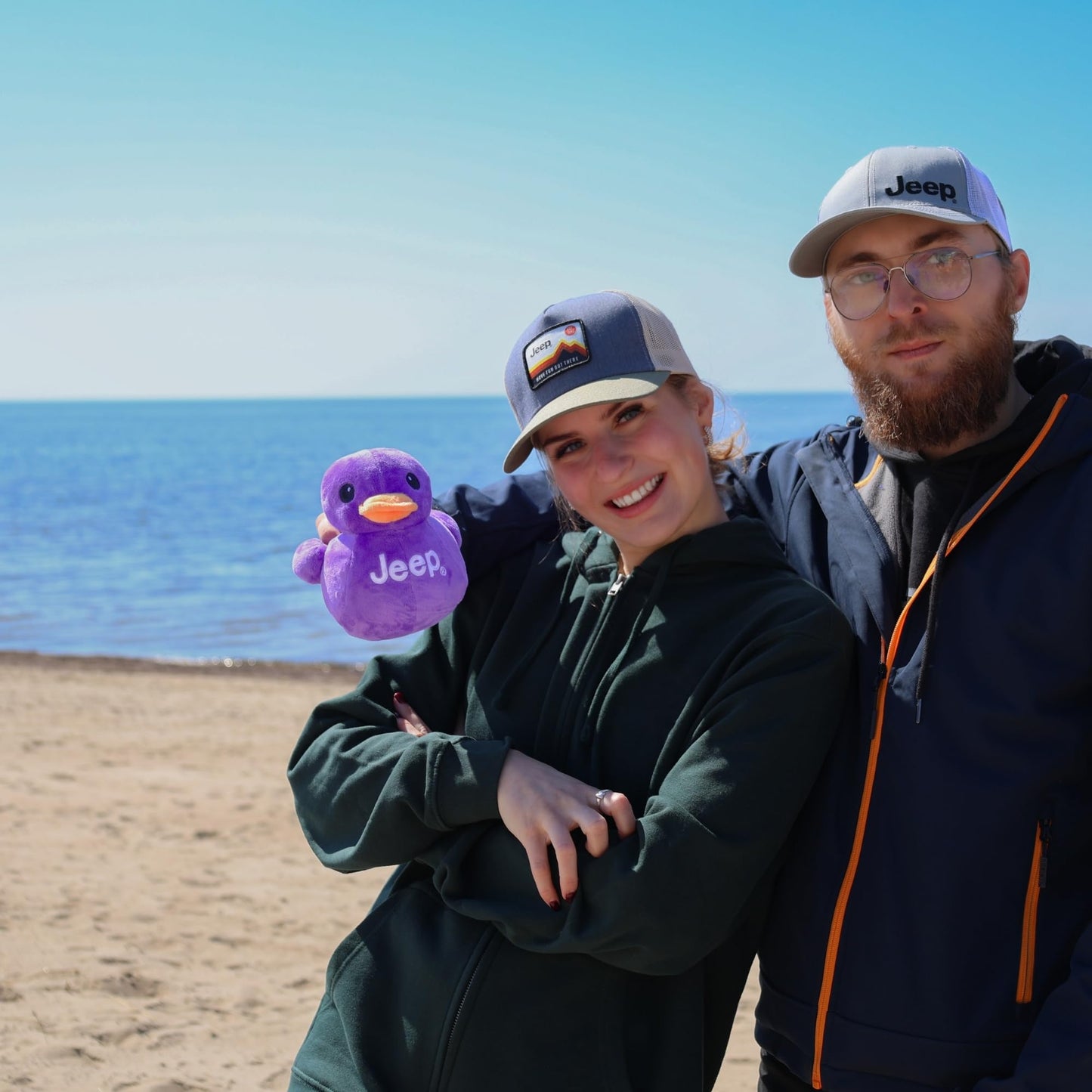 Jeep Text Logo Plush Duck Purple – Collectible Jeep Fan Stuffed Animal | Detroit Shirt Co.