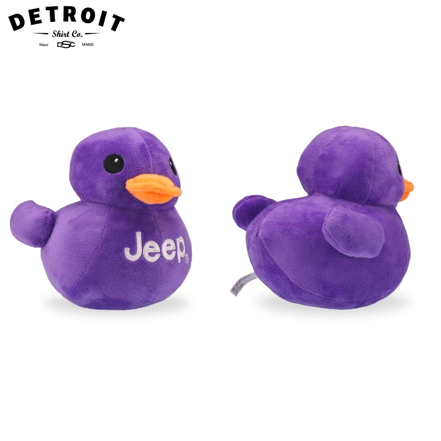 Jeep Text Logo Plush Duck Purple – Collectible Jeep Fan Stuffed Animal | Detroit Shirt Co.