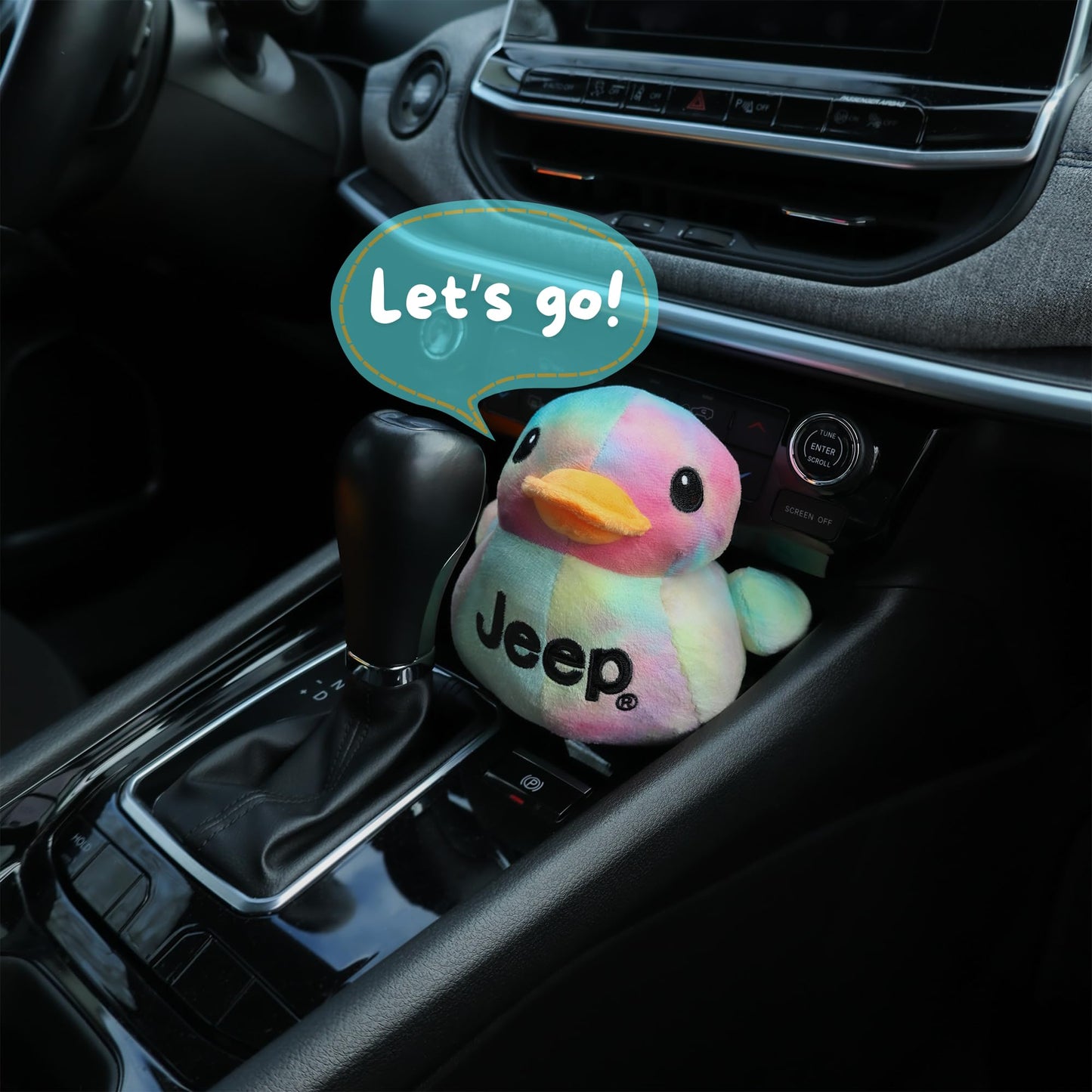 Jeep Text Logo Stuffed Animal Plush Duck Tie Dye – Detroit Shirt Co Exclusive