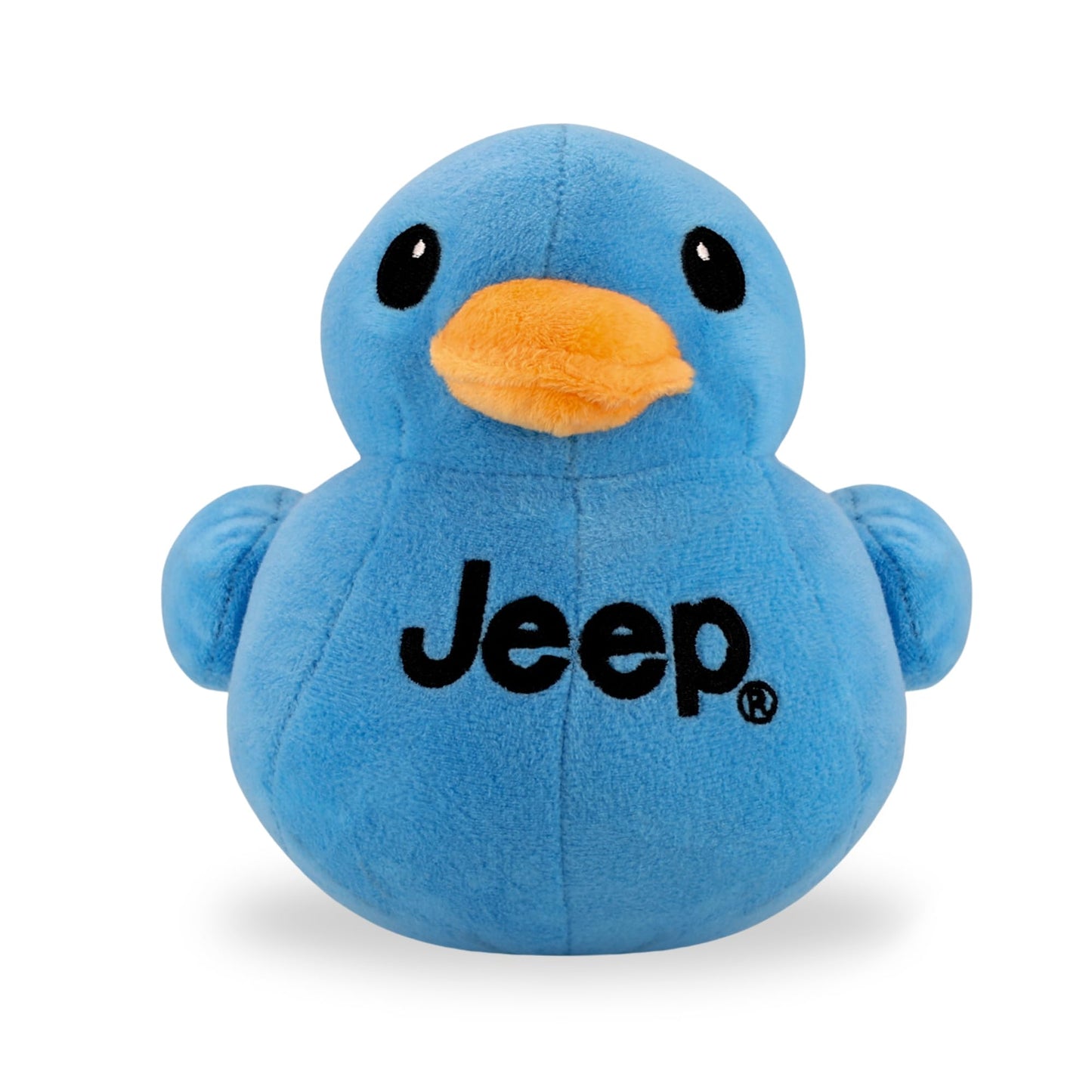Jeep Text Logo Plush Duck Blue - Licensed Jeep Stuffed Animal by Detroit Shirt Company