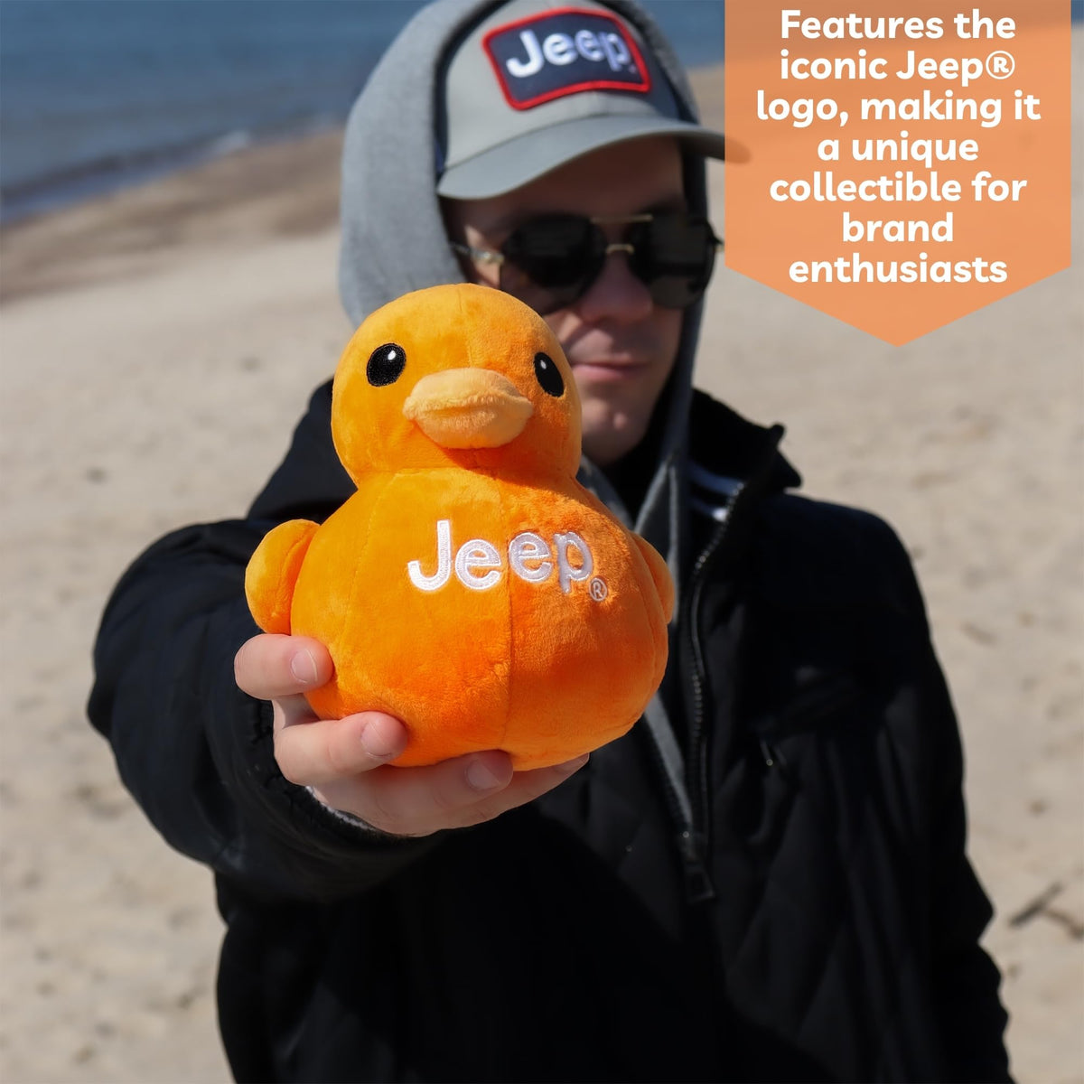Jeep Text Logo Plush Duck Orange - You’ve Been Ducked (7-inch)