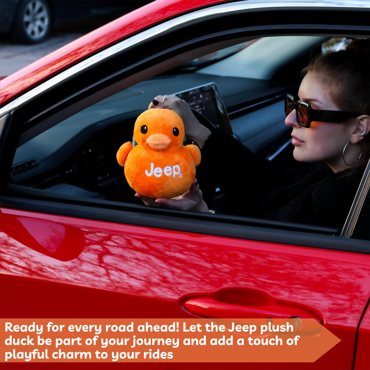 Jeep Text Logo Plush Duck Orange - You’ve Been Ducked (7-inch)