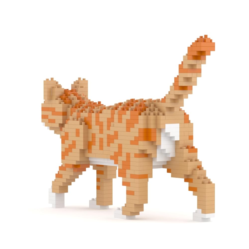 JEKCA Orange Tabby Cat Mini 01S | 740+ Pieces | Patented Interlocking System | Age 14+