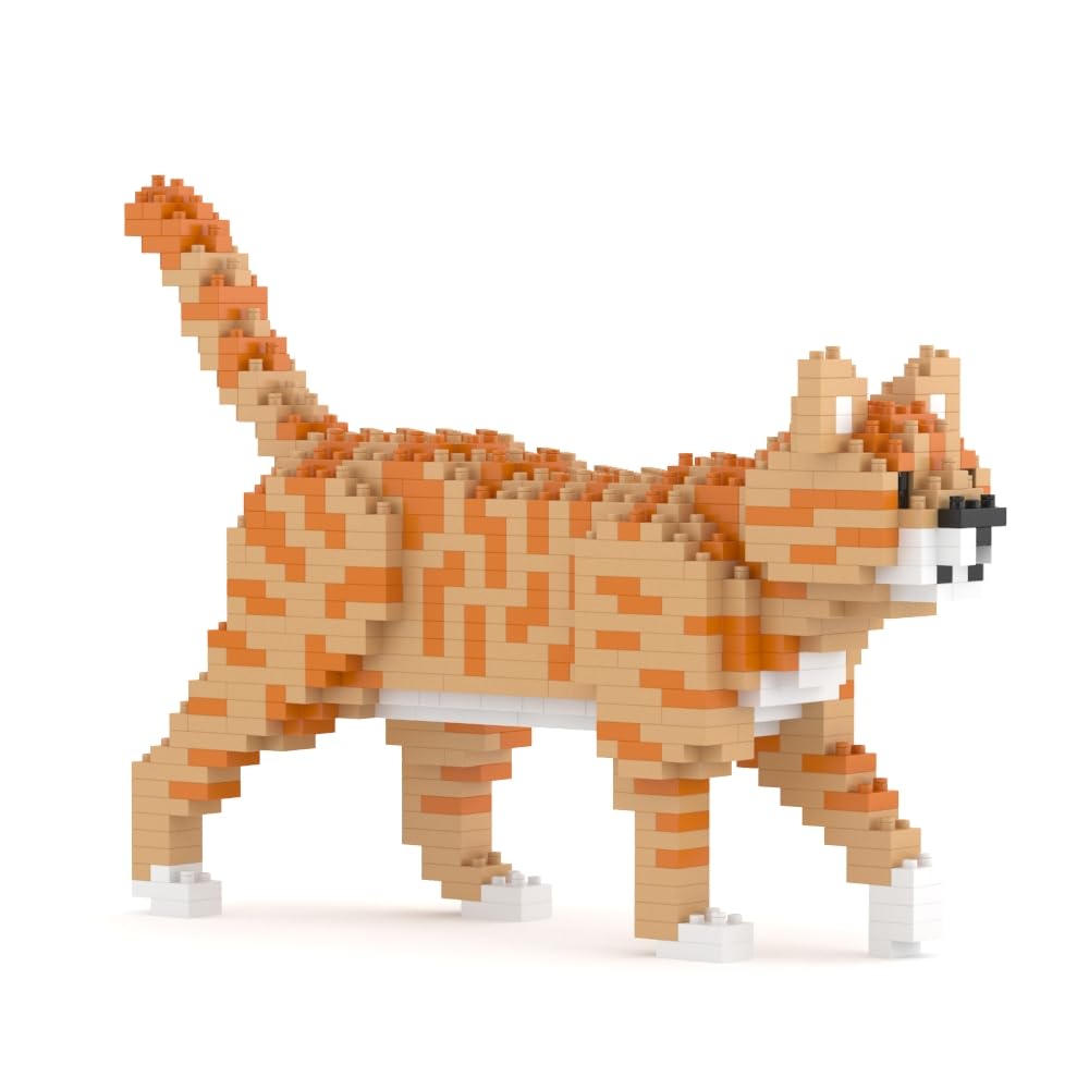 JEKCA Orange Tabby Cat Mini 01S | 740+ Pieces | Patented Interlocking System | Age 14+