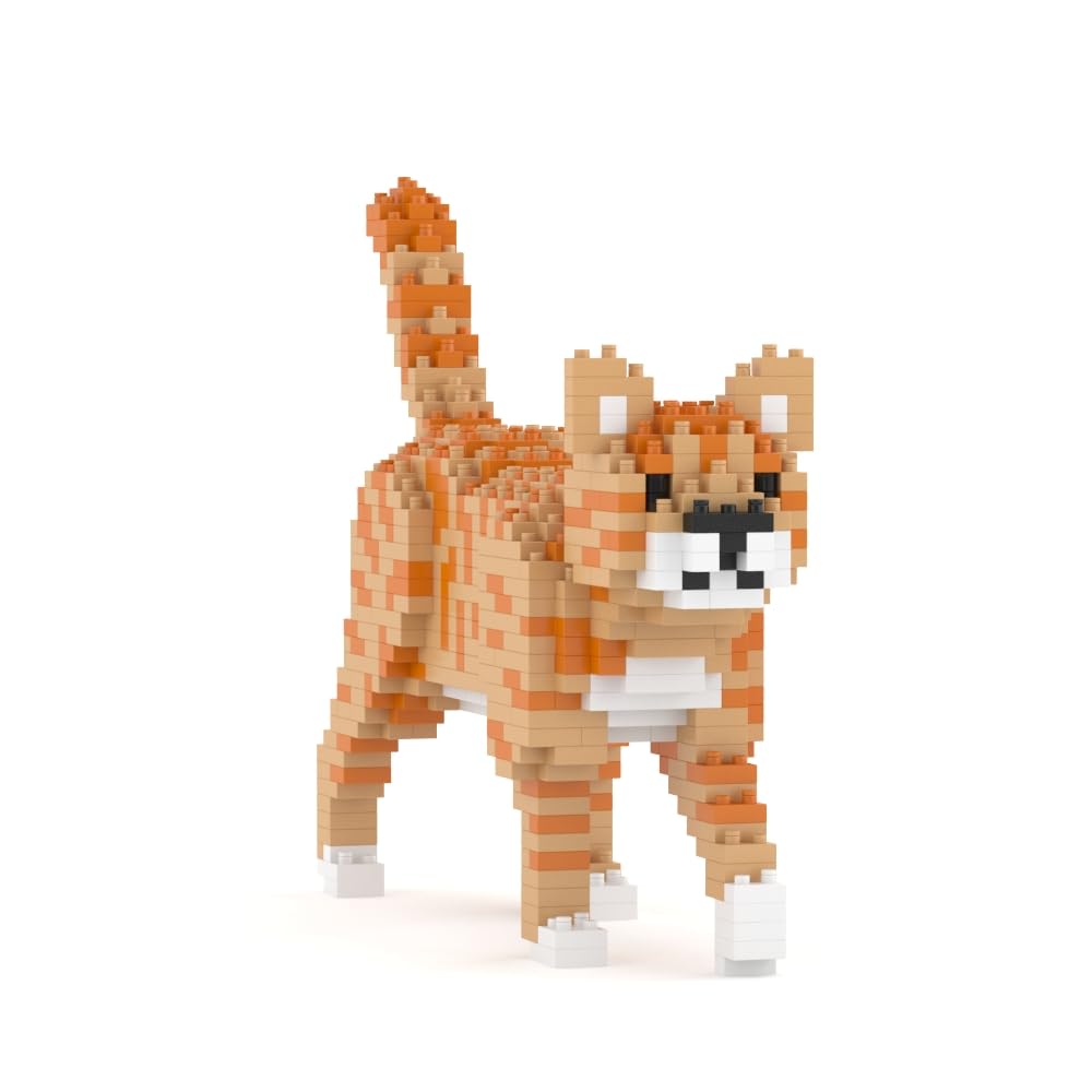 JEKCA Orange Tabby Cat Mini 01S | 740+ Pieces | Patented Interlocking System | Age 14+