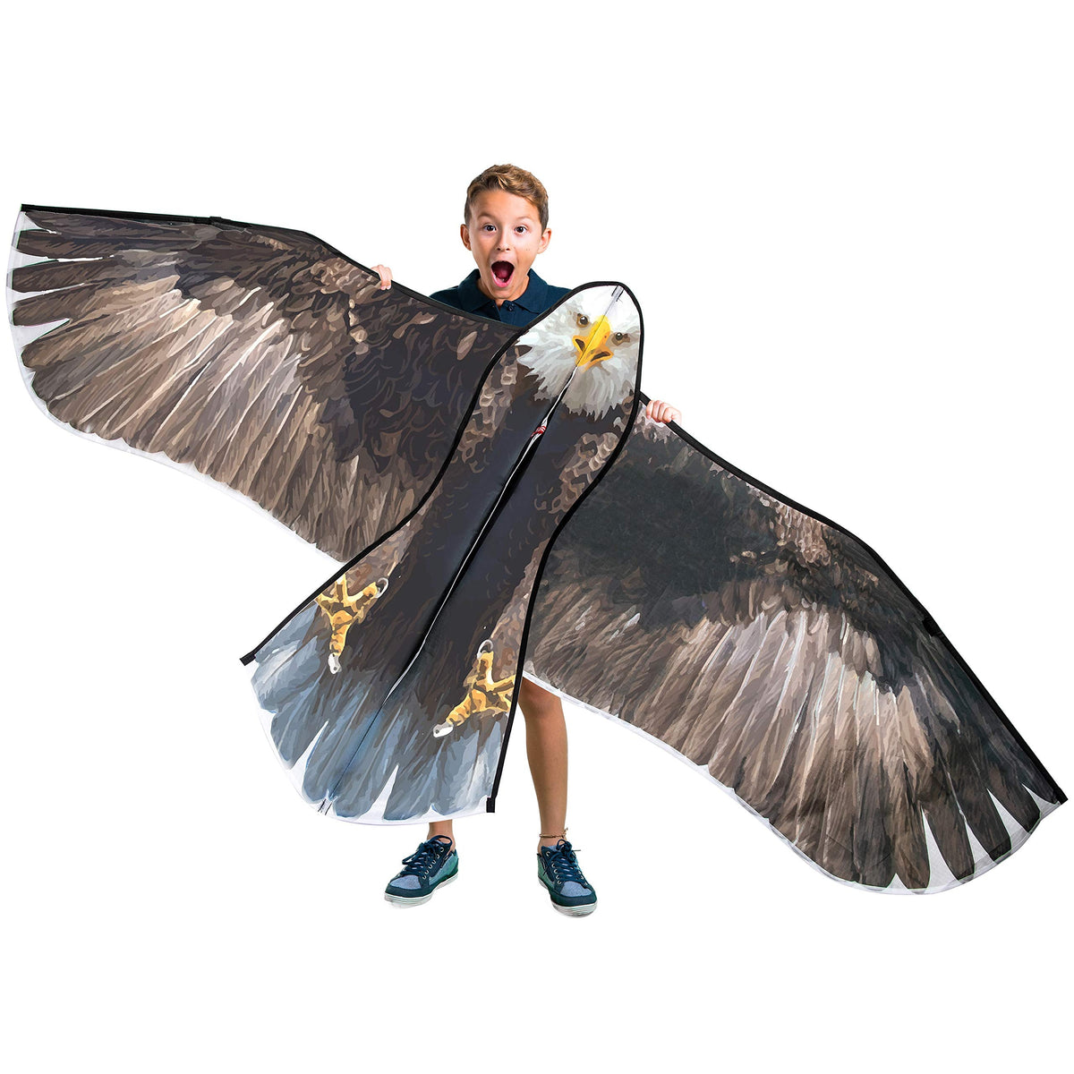 JEKOSEN Bald Eagle Kite 32x70in – Easy Single-Line Flight for Beach & Park