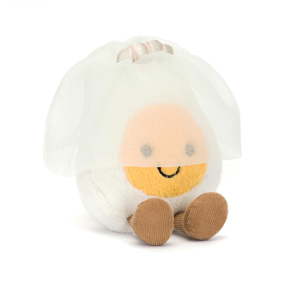 Jellycat Amuseables Boiled Egg Bride Plush Toy – 5.5 in | Wedding Gift