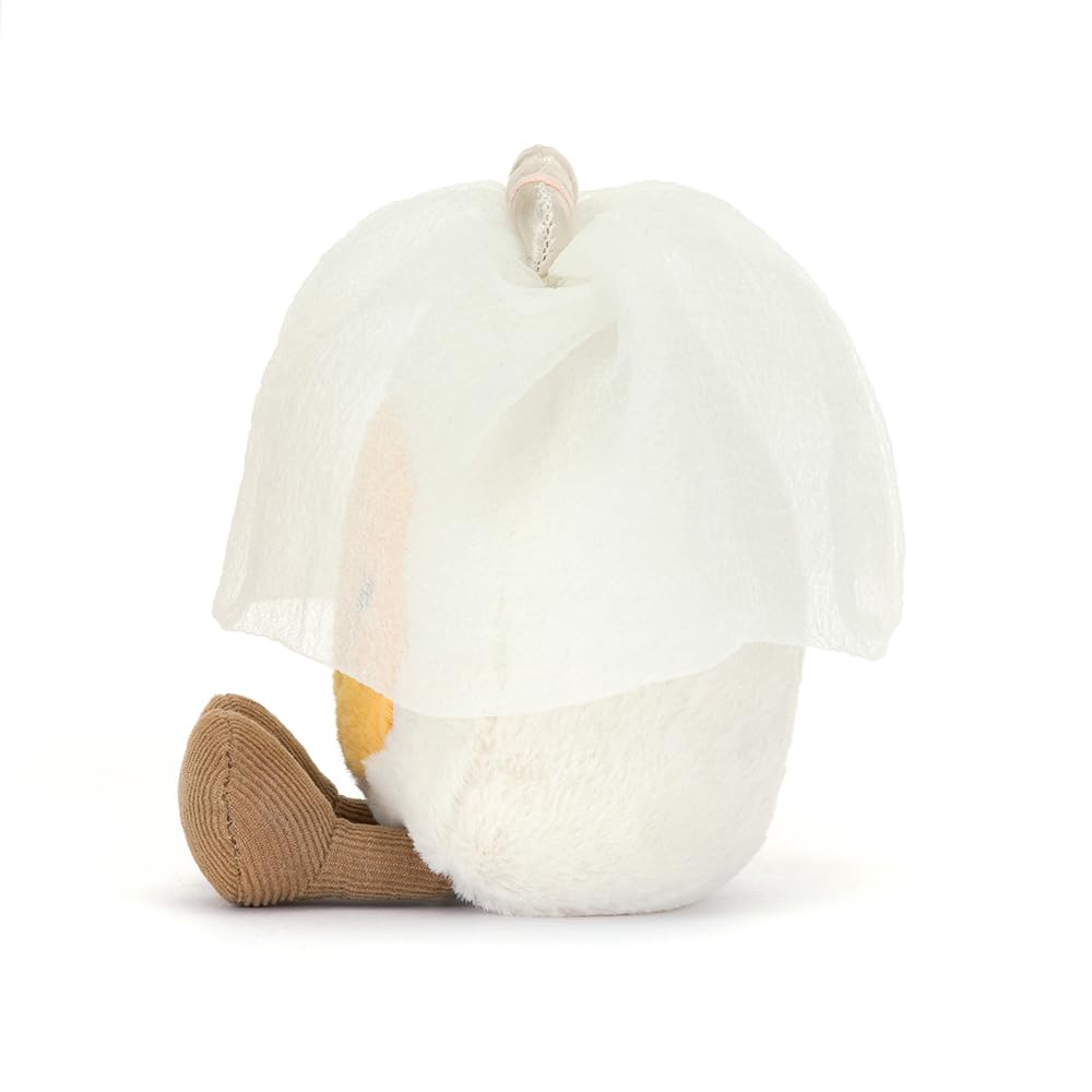 Jellycat Amuseables Boiled Egg Bride Plush Toy – 5.5 in | Wedding Gift