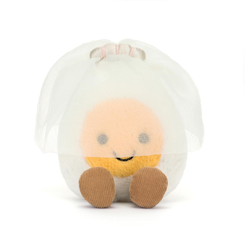 Jellycat Amuseables Boiled Egg Bride Plush Toy – 5.5 in | Wedding Gift
