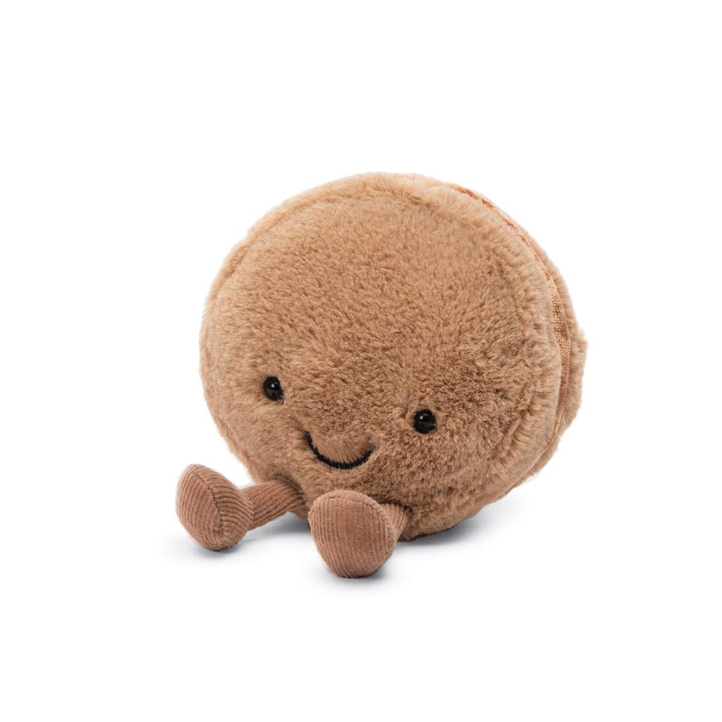 Jellycat Amuseables Chocolate Macaron Plush – 4-Inch Cuddle Toy