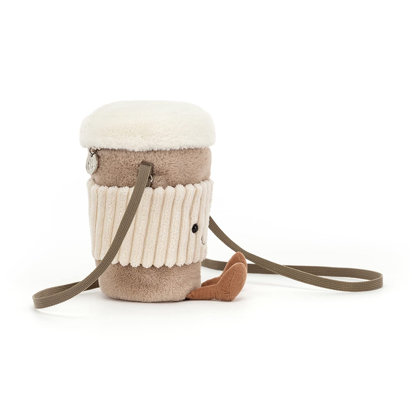 Jellycat Amuseables Coffee-To-Go Plush Bag, 8-Inch Crossbody Purse