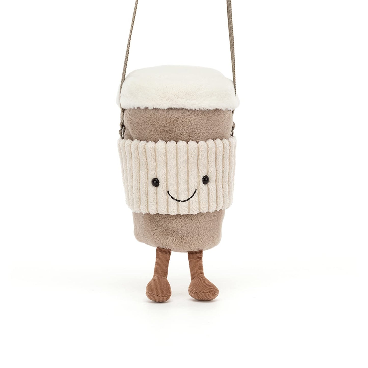 Jellycat Amuseables Coffee-To-Go Plush Bag, 8-Inch Crossbody Purse