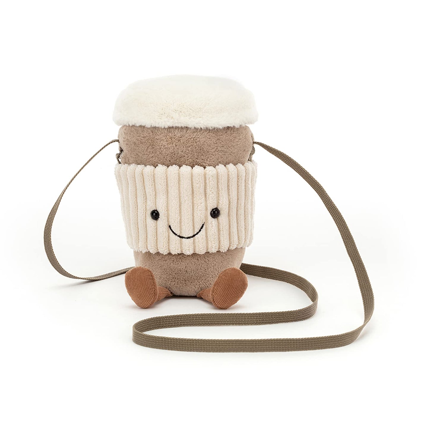 Jellycat Amuseables Coffee-To-Go Plush Bag, 8-Inch Crossbody Purse