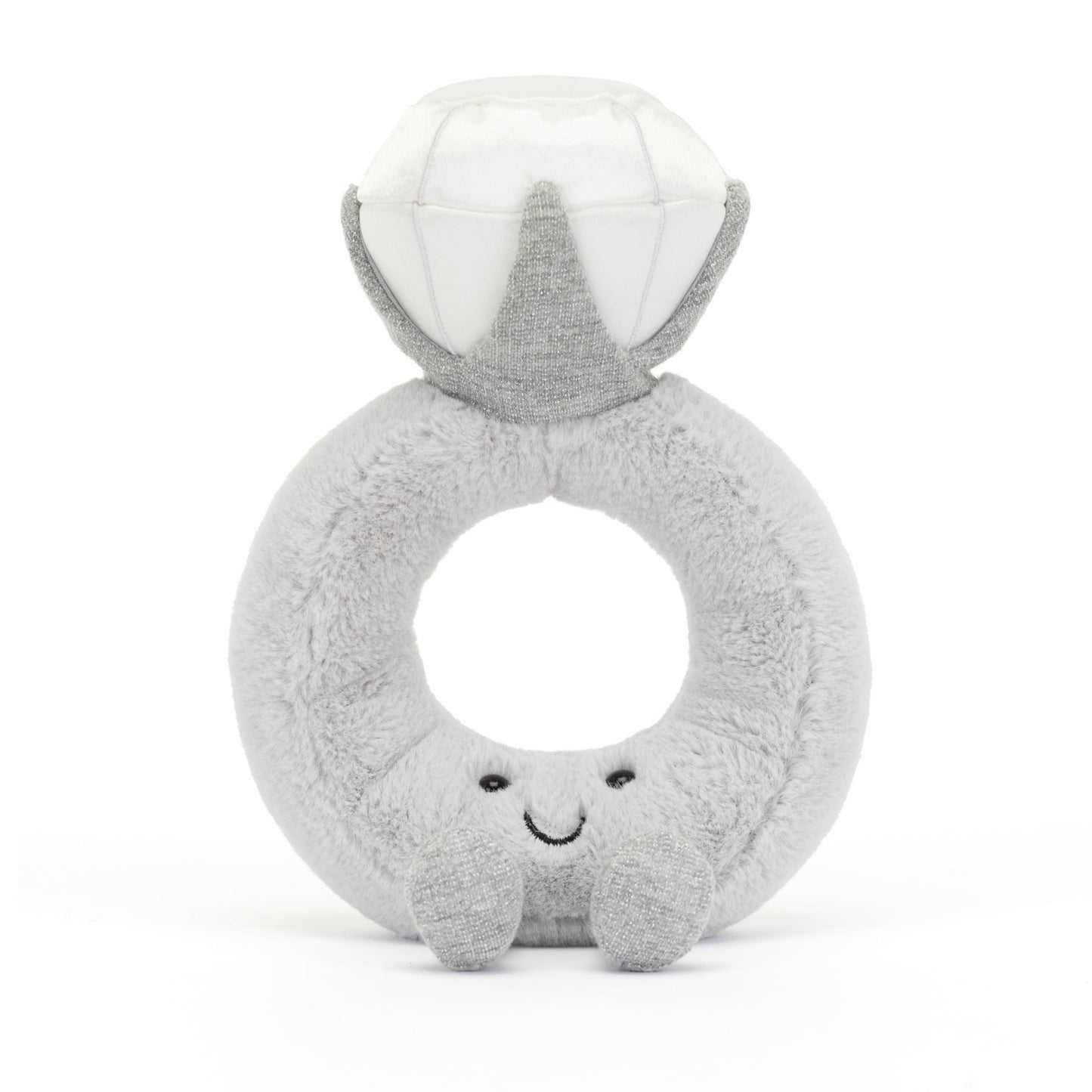 Jellycat Amuseables Diamond Ring Plush — 8-Inch Wedding Ring Toy, Engagement Gift