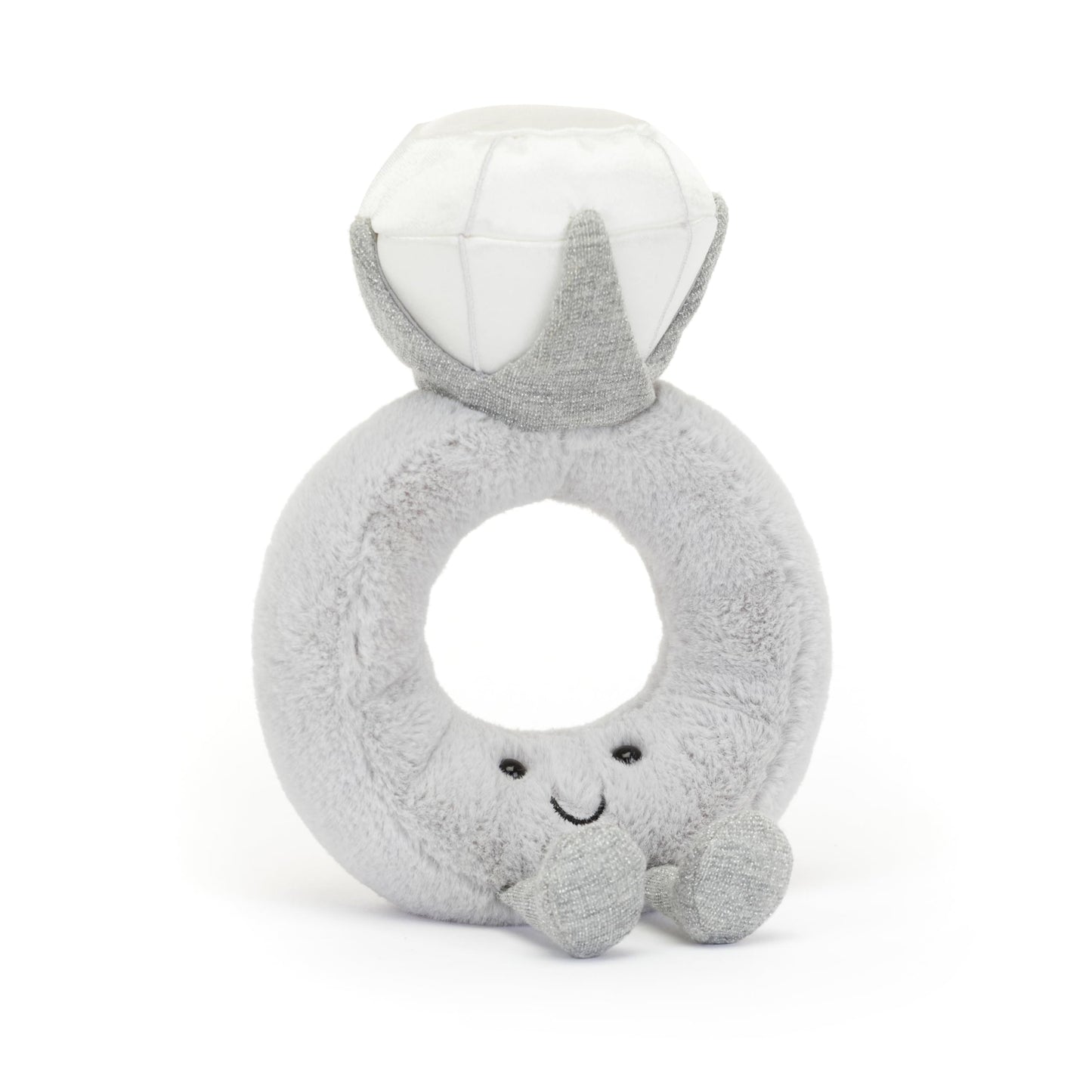 Jellycat Amuseables Diamond Ring Plush — 8-Inch Wedding Ring Toy, Engagement Gift