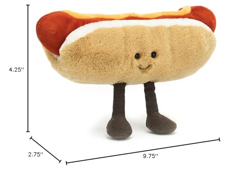 Jellycat Amuseables Hot Dog Plush Toy – 10-Inch Foodie Stuffed Toy