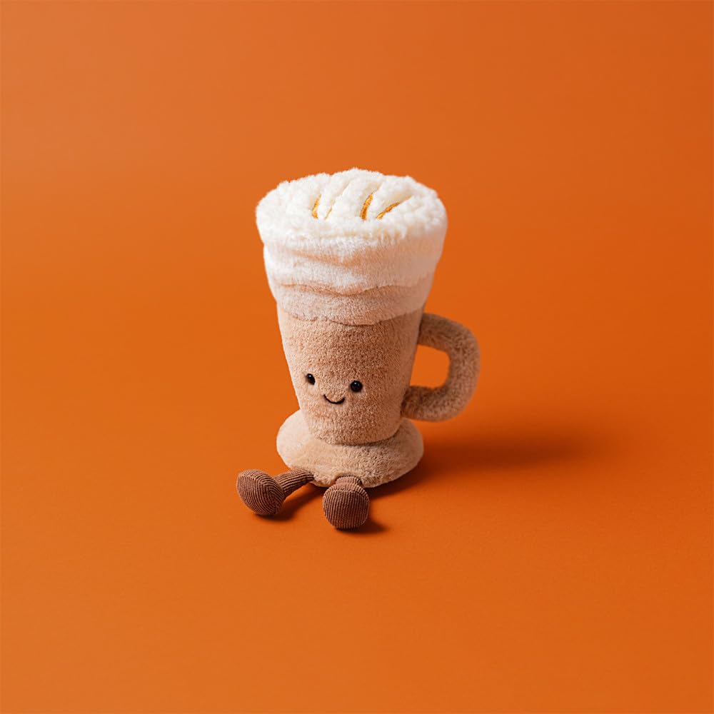 Amuseables Latte Plush by Jellycat – Soft Cafe-Themed Plush Toy