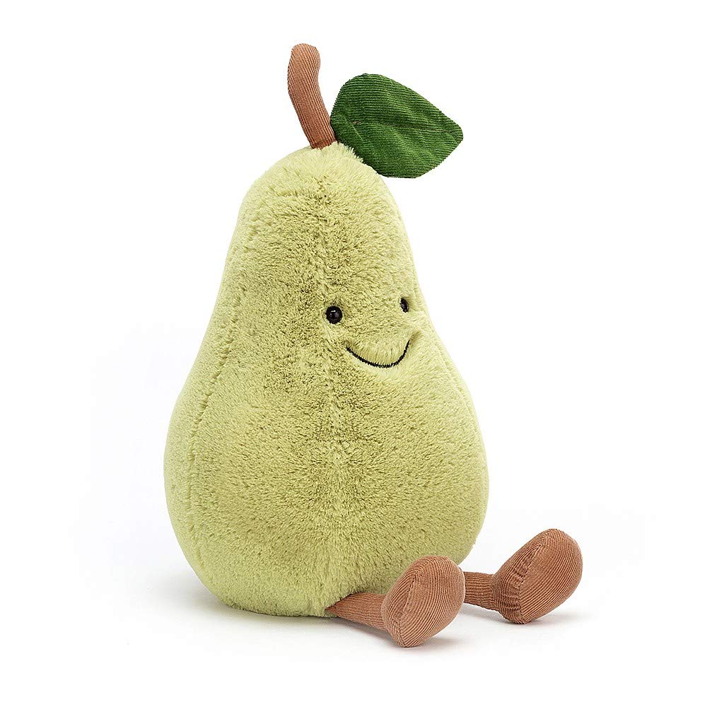 Jellycat Amuseables Pear Food Plush – 11-Inch Cuddle Toy for Babies
