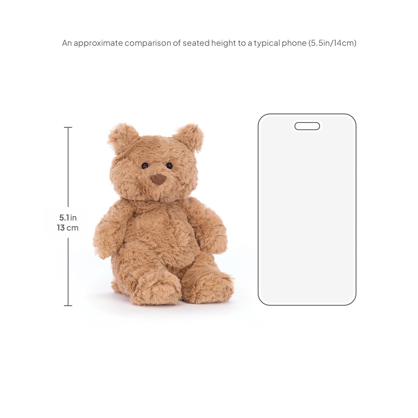 Jellycat Bartholomew Bear Stuffed Animal Tiny 6-Inch Plush - Soft & Huggable
