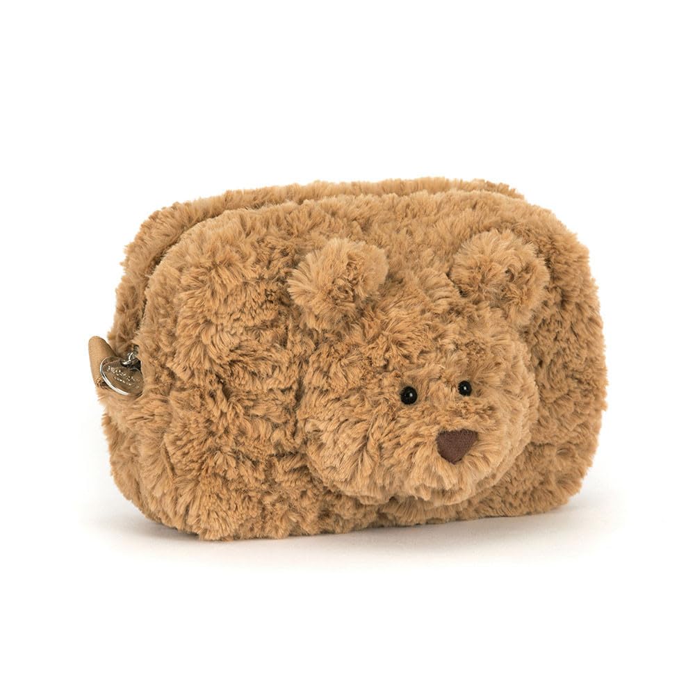 Jellycat Bartholomew Bear Plush Pouch – Portable Plush Organizer for Kids