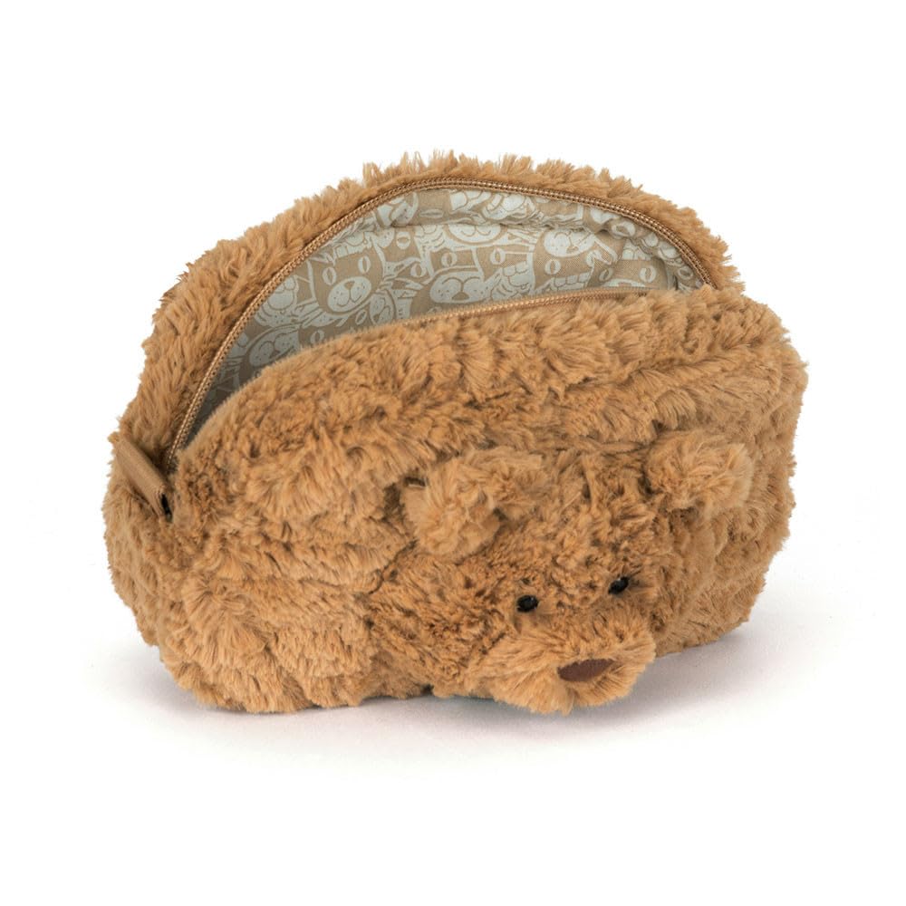 Jellycat Bartholomew Bear Plush Pouch – Portable Plush Organizer for Kids