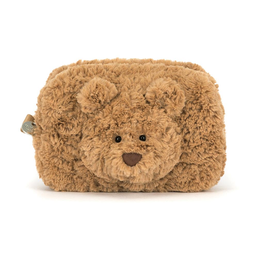 Jellycat Bartholomew Bear Plush Pouch – Portable Plush Organizer for Kids