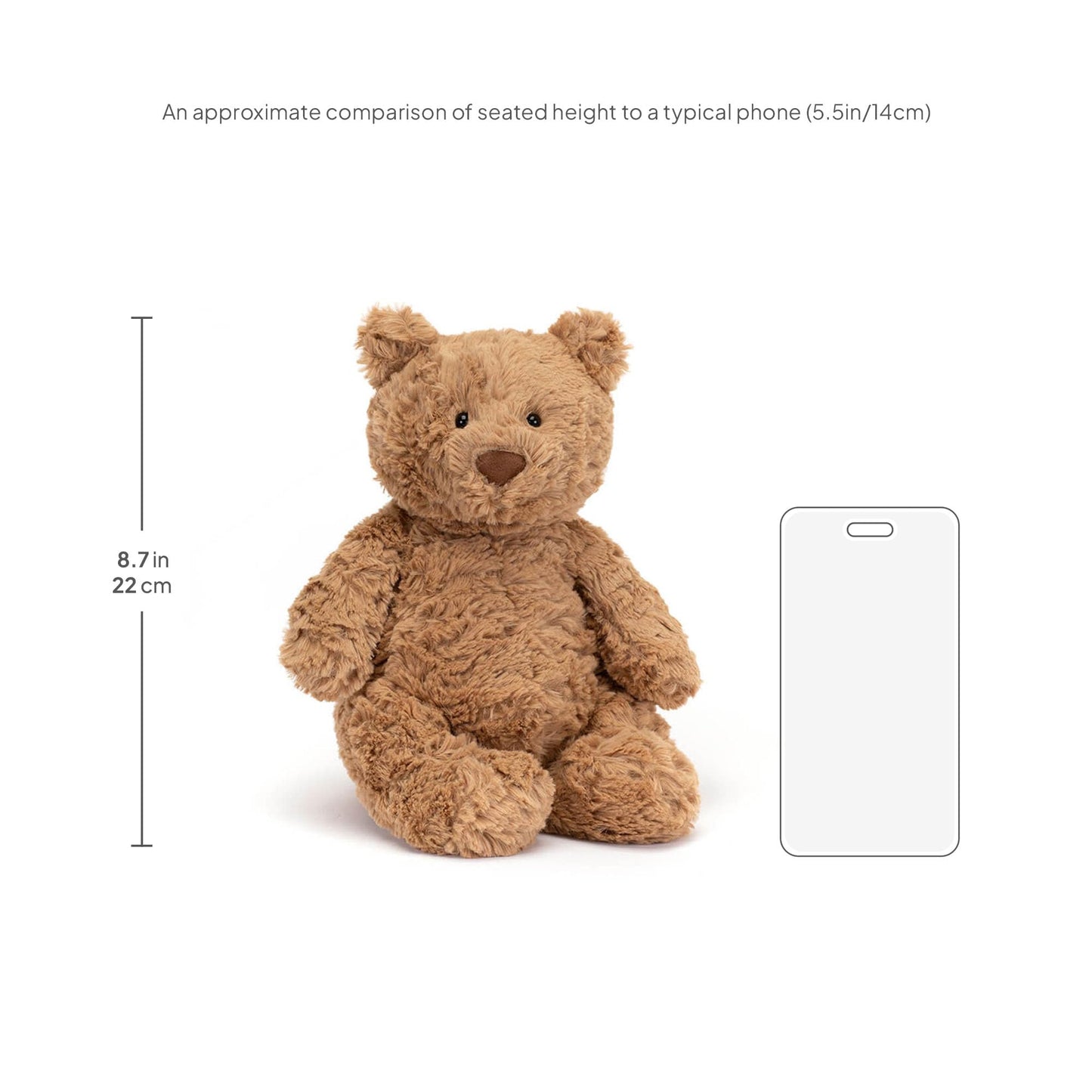 Jellycat Bartholomew Bear – Medium 10-Inch Plush Teddy for Gentle Snuggles