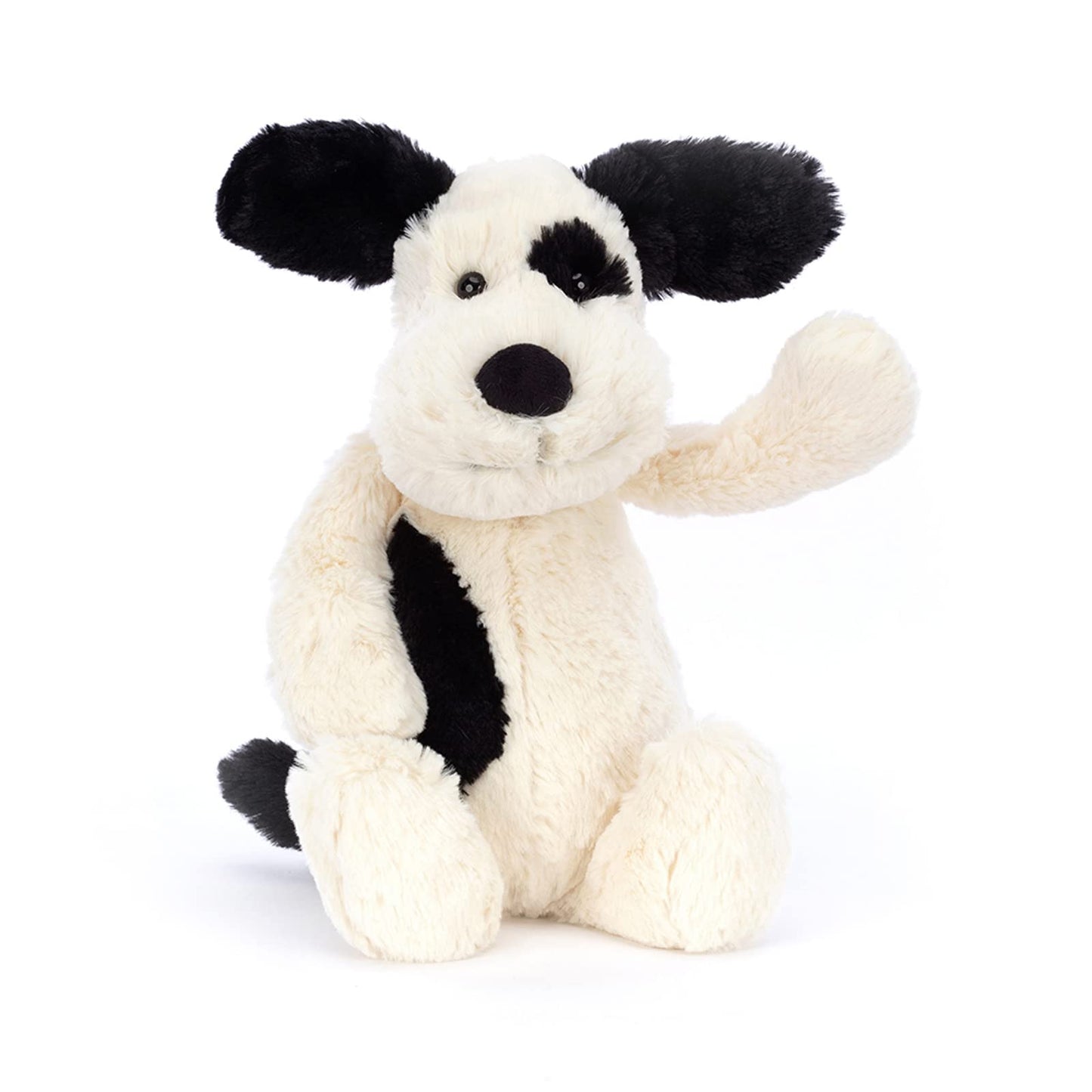 Jellycat Bashful Black & Cream Puppy Plush – 12-Inch Medium