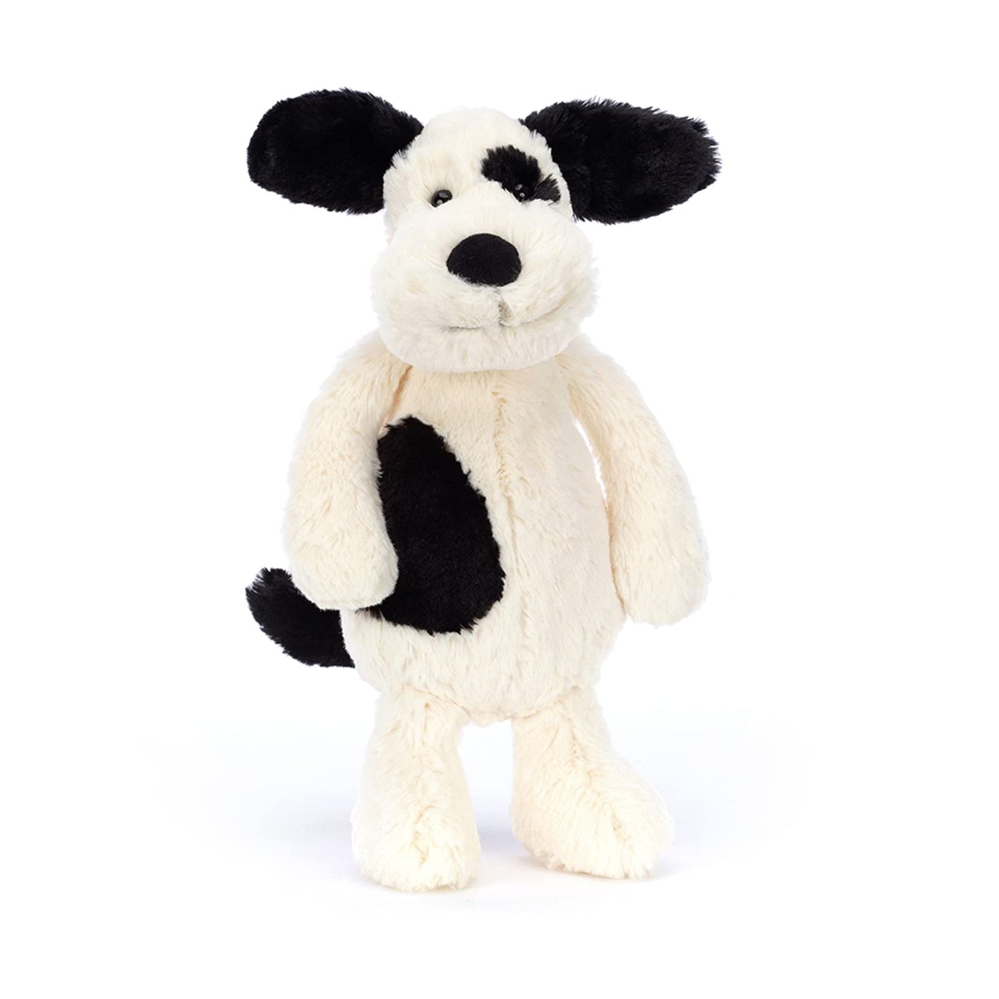 Jellycat Bashful Black & Cream Puppy Plush – 12-Inch Medium