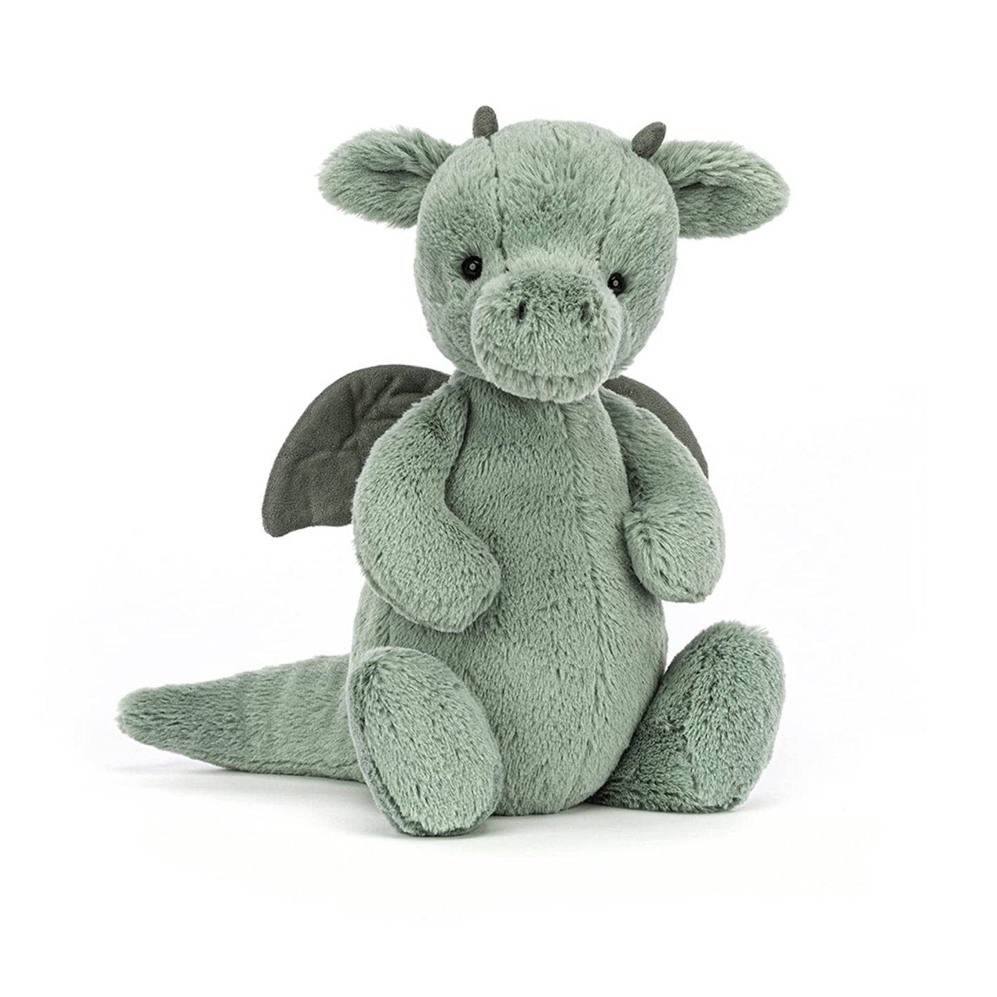 Jellycat Bashful Dragon Stuffed Animal – 12-Inch Sage Plush Toy