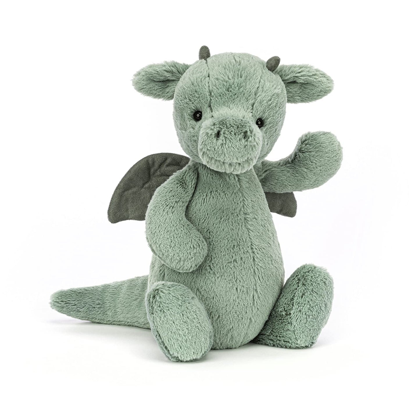 Jellycat Bashful Dragon Stuffed Animal – 12-Inch Sage Plush Toy