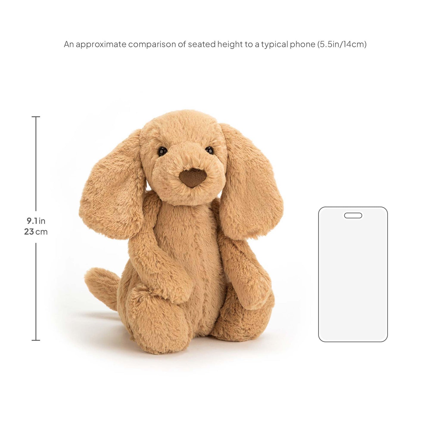 Jellycat Bashful Toffee Puppy Plush — 12-Inch Medium Stuffed Animal for Kids