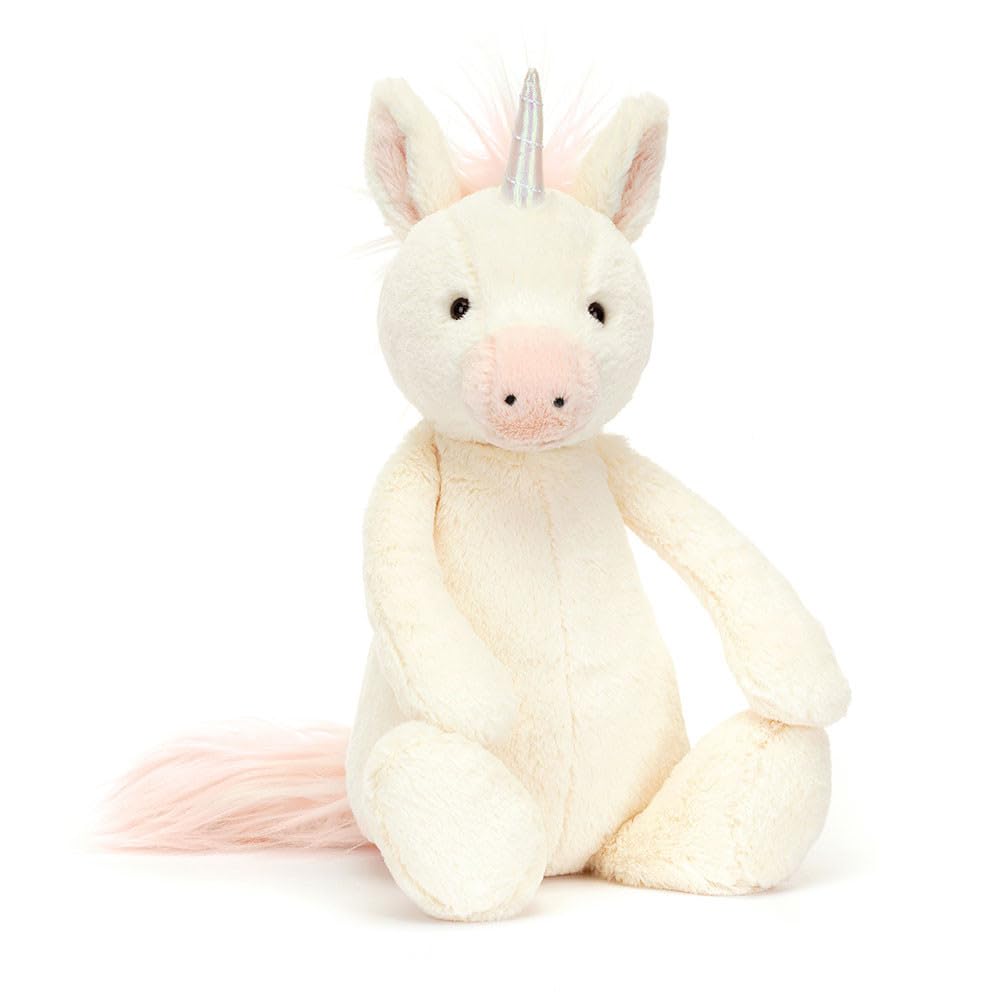 Jellycat Bashful Unicorn Little (Small) – Soft Plush Toy for Newborns & Kids