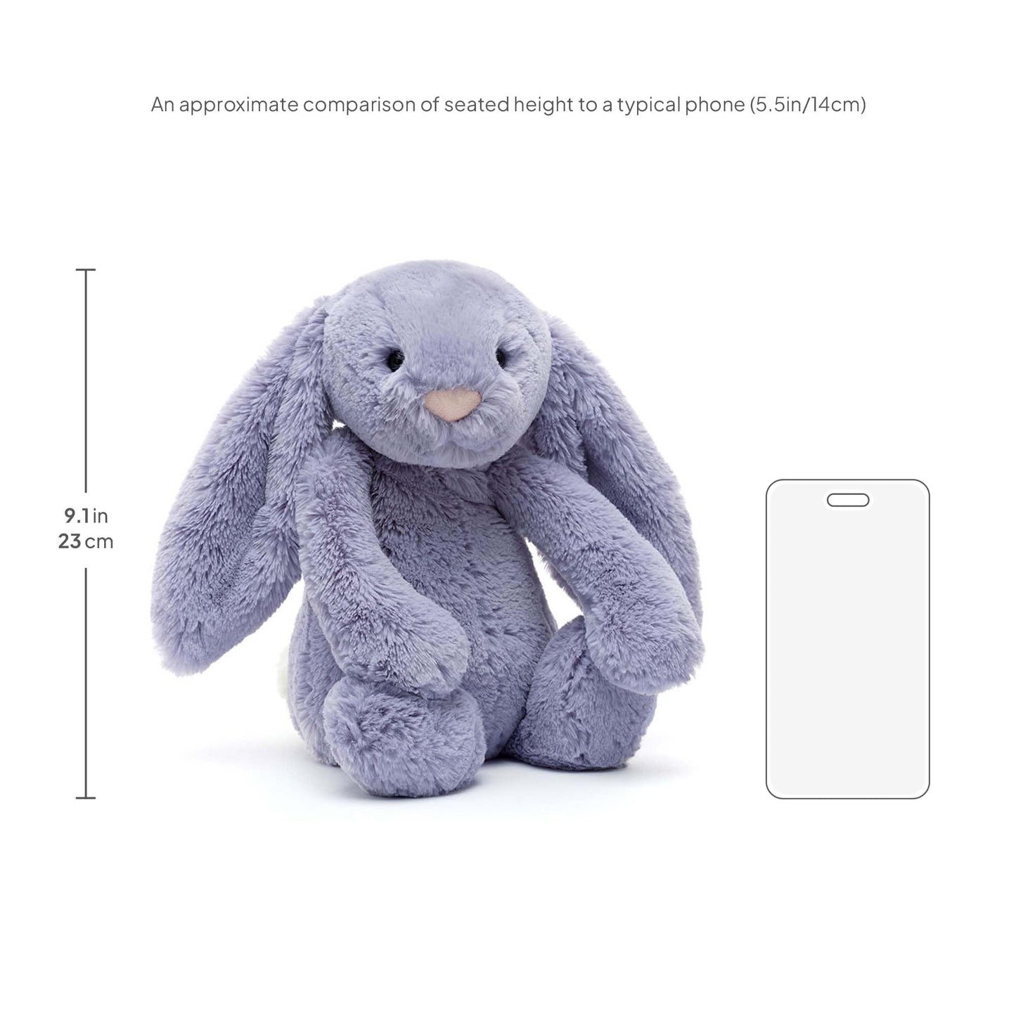Jellycat Bashful Viola Bunny – 12in Plush Toy | Soft Violet Rabbit Gift