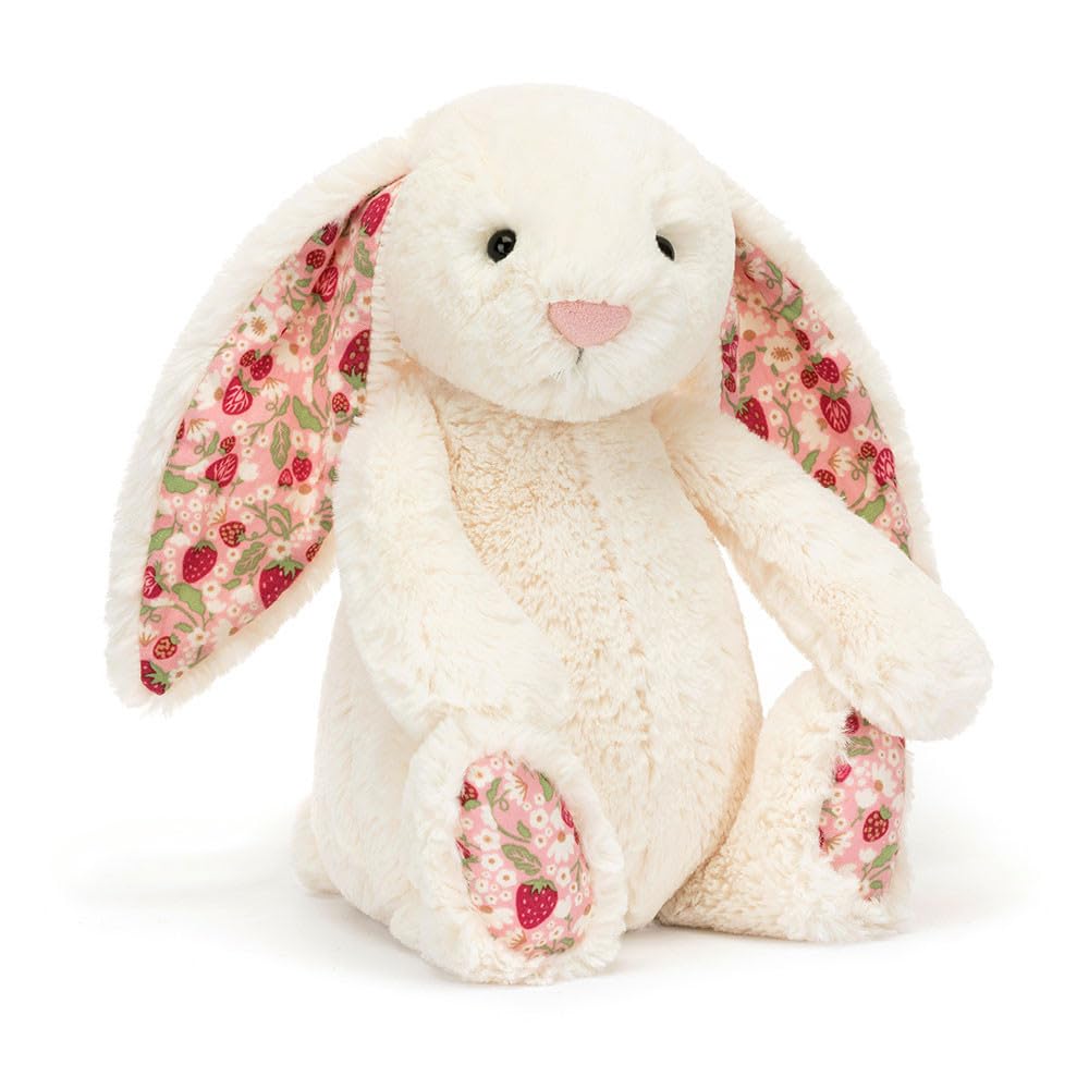 Jellycat Blossom Cream Bunny Berry — 7 Inch Plush Cuddle Toy