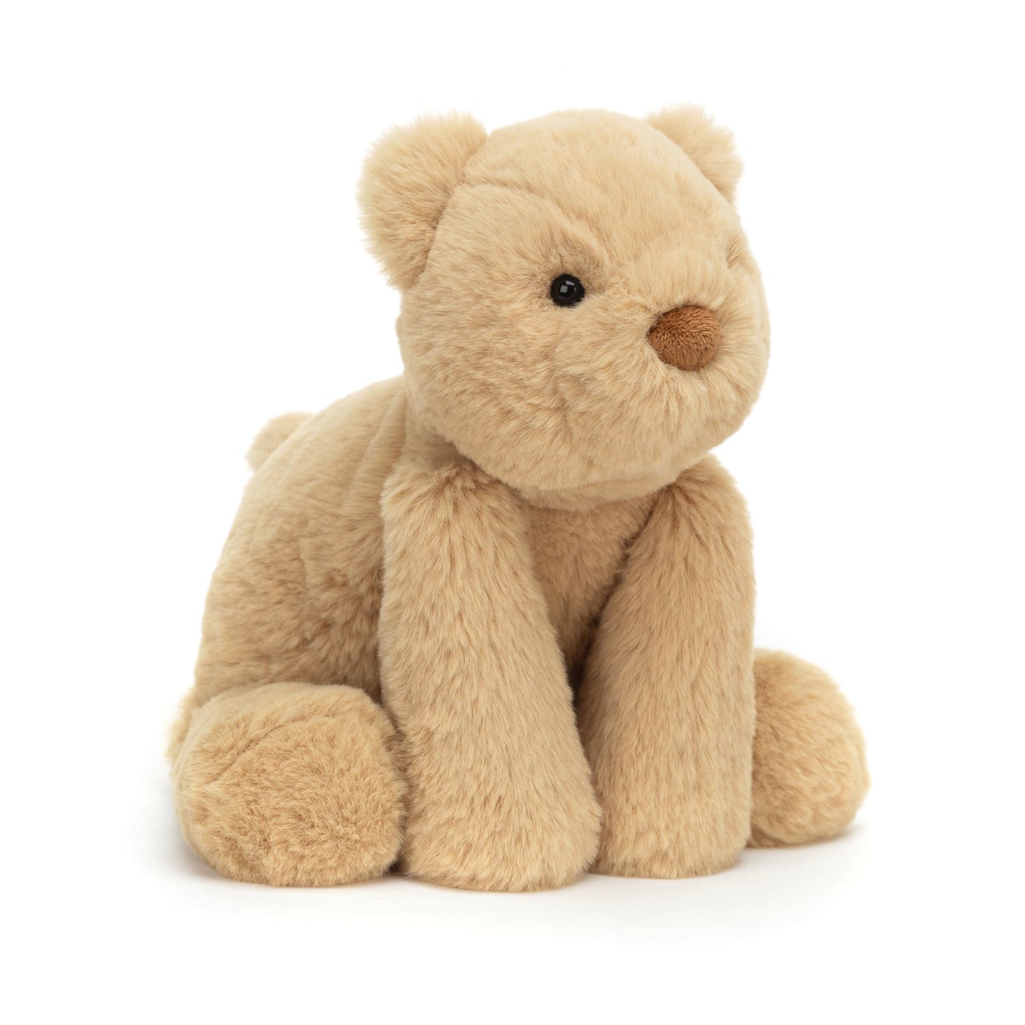 Jellycat Smudge Bear Medium Plush Toy – 9.5in Honey Fur Teddy Bear