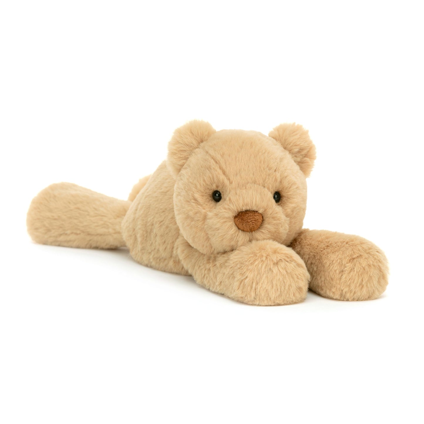 Jellycat Smudge Bear Medium Plush Toy – 9.5in Honey Fur Teddy Bear