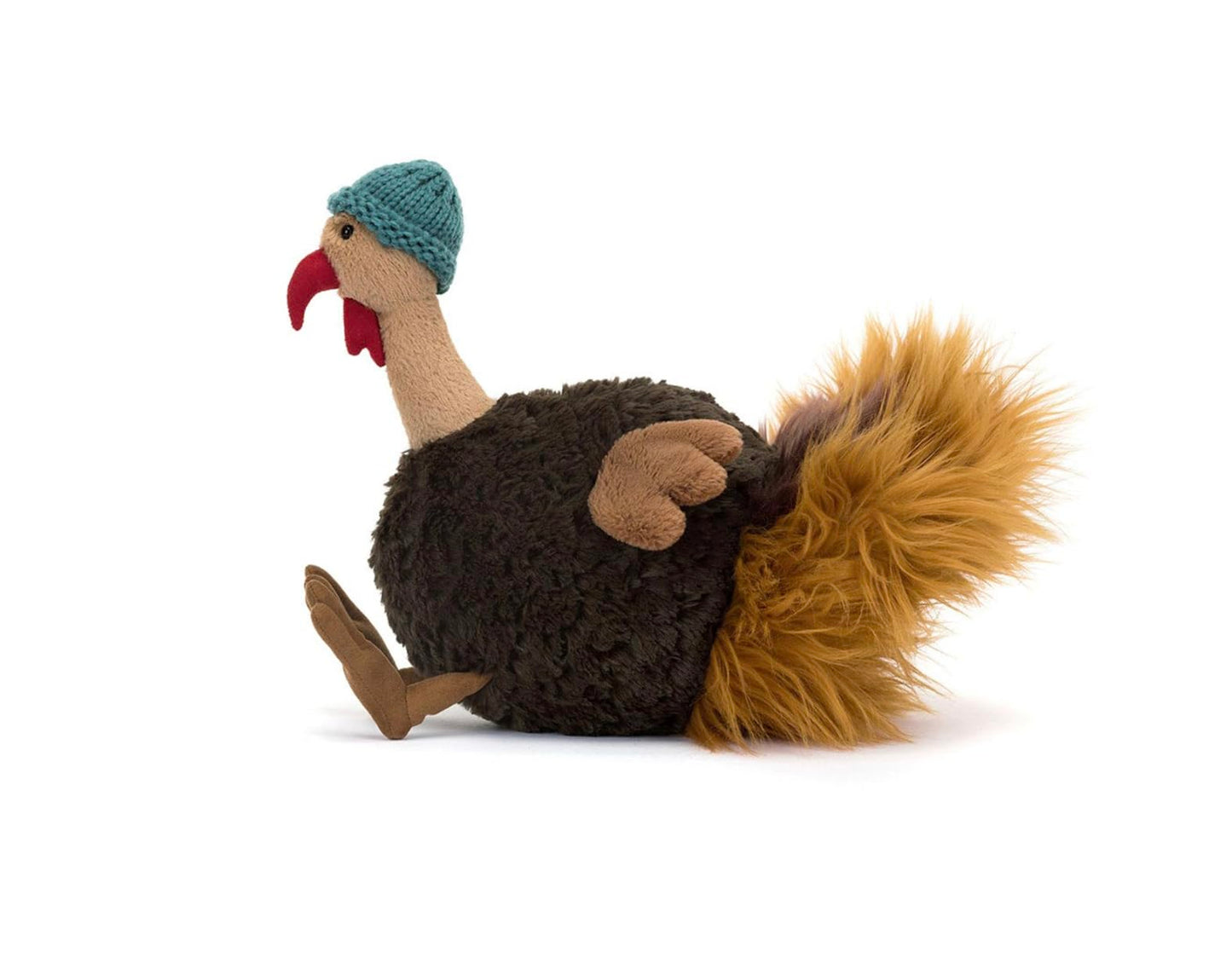 Jellycat Theo Turkey Plush – Fluffy Tail, Beanie Face for Cozy Cuddles